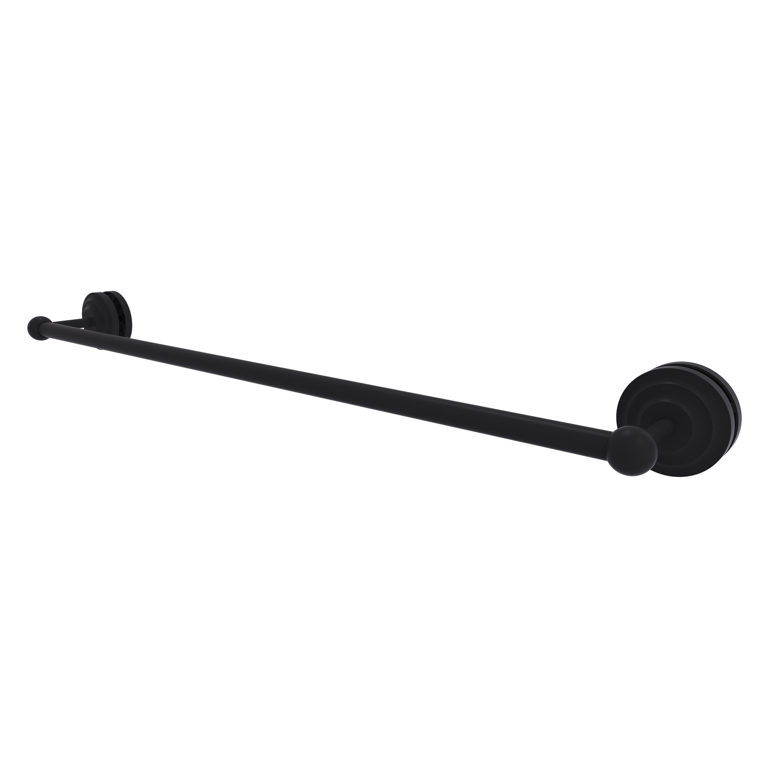 Allied Brass QN-41-SM-30-BKM Que New 30-in Matte Black Wall mount Single Towel Bar