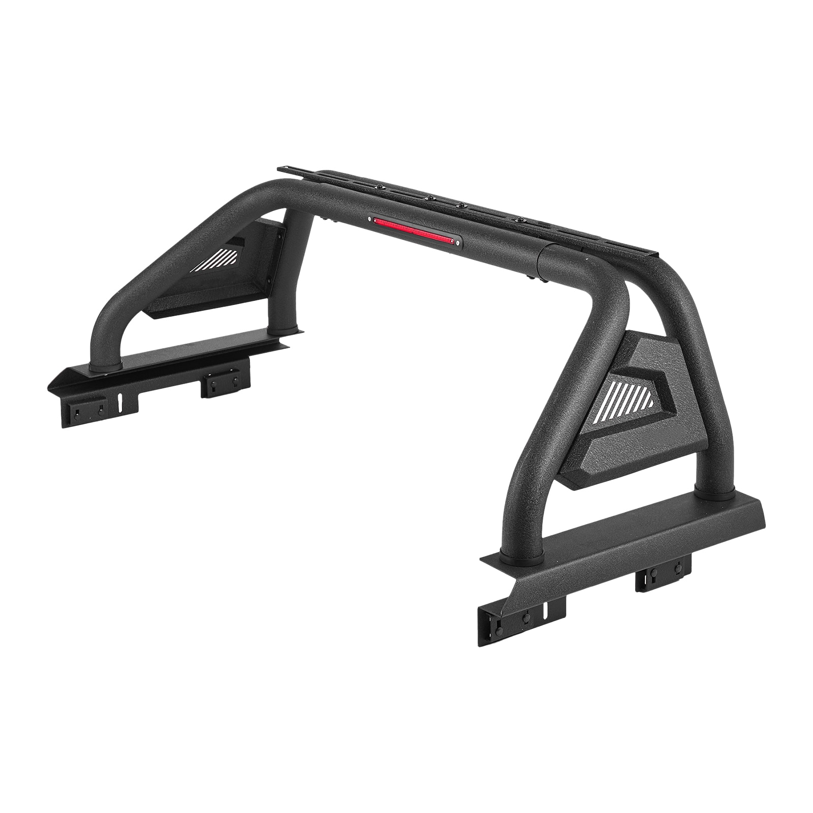 GIVIMO Truck Bed Roll Bar Universal Adjustable Sport Chase Rack for Mid-Size Pickup Carbon Steel Bar with LED Third Brake Light Fits 54 to 60-in Beds No Rack Included