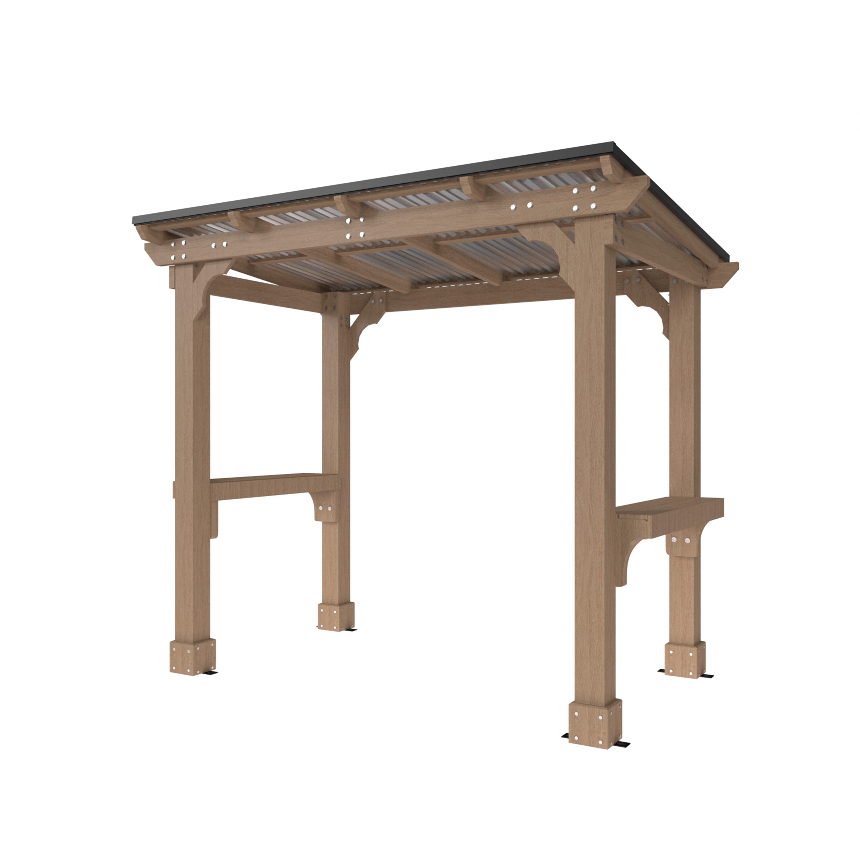 VEIKOUS PG0201-58-G Wood-Resin-Gazebos - View #8