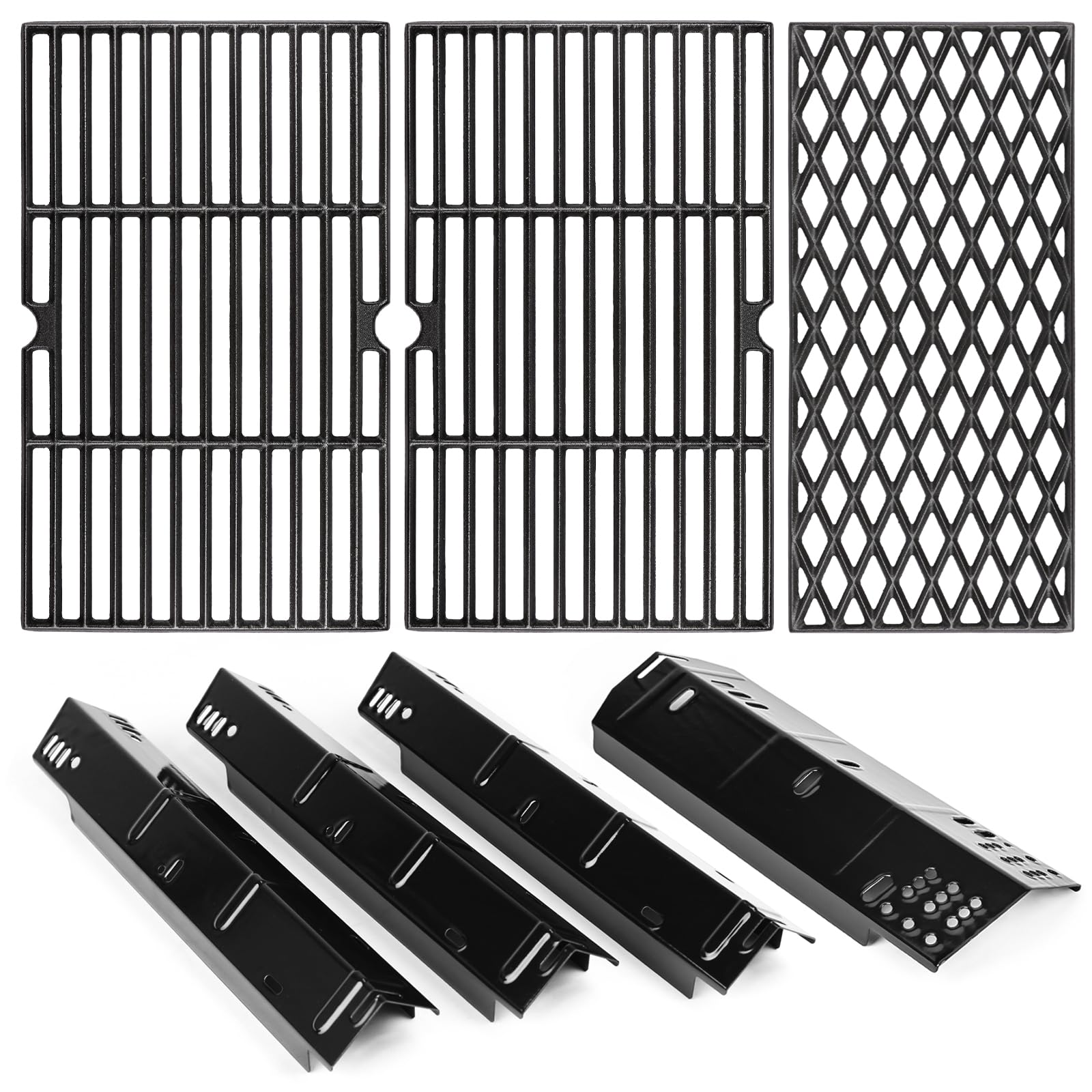 Aoibox  Porcelain Steel Grill Grate Replacement Kit with Heat Shield Replacement and Burner Tube 1 X 1 X 10 in Product