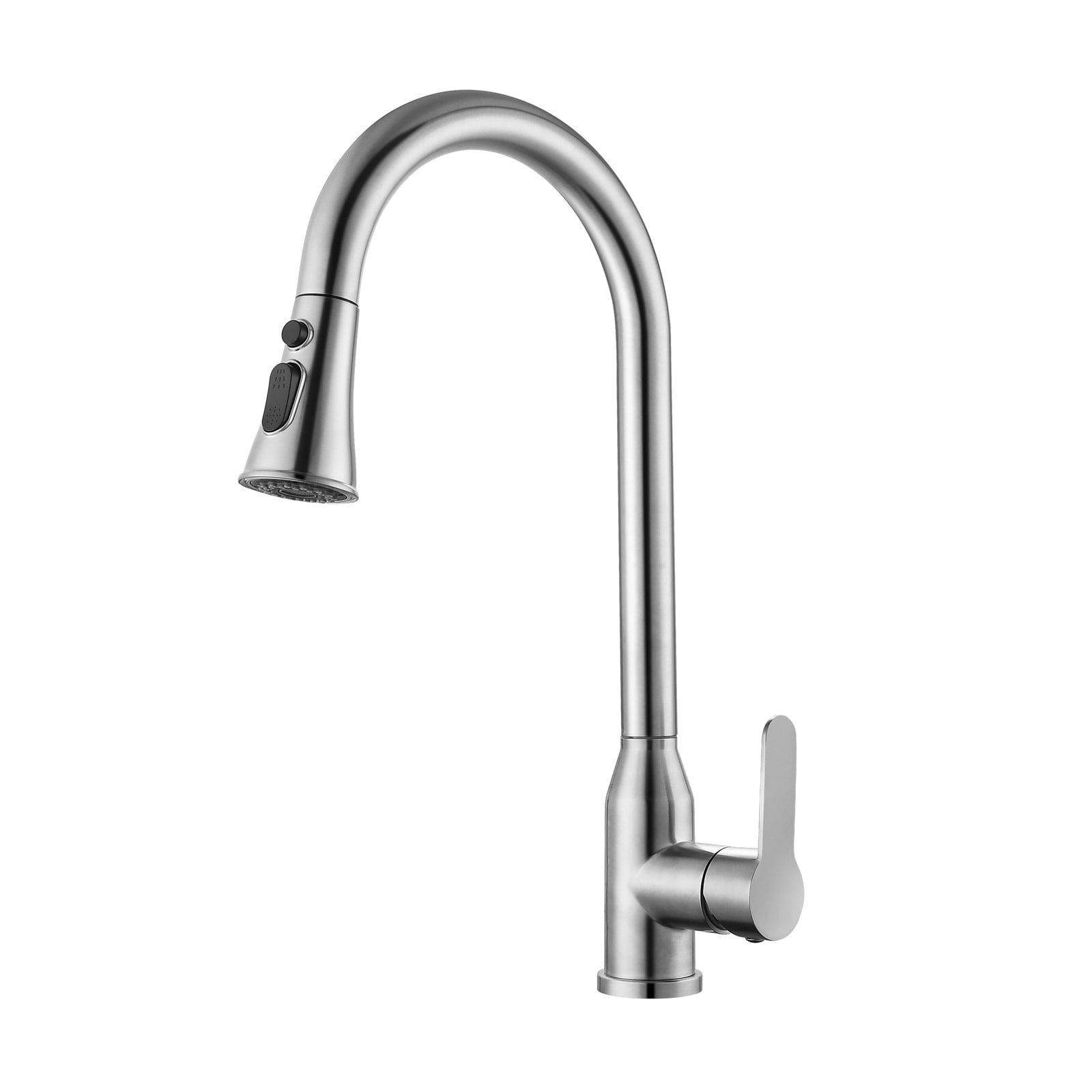 Tatayosi JJ-290527 High Arc 304 Stainless Steel Kitchen Faucet with Pull Down Sprayer and 360 Swivel