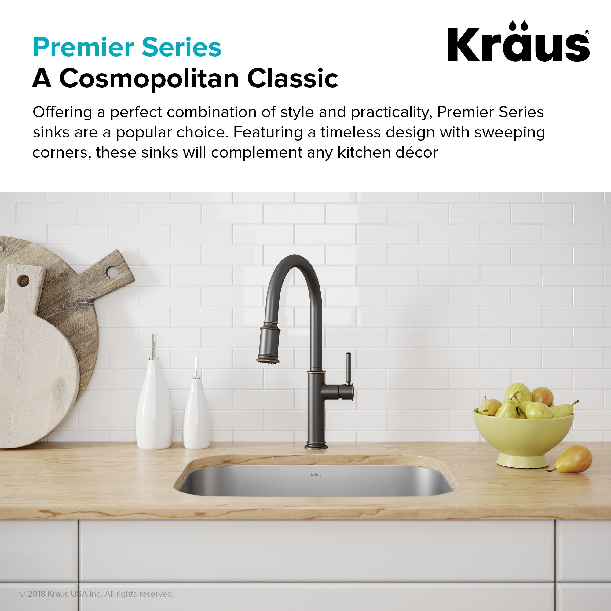 Kraus 23-Inch Satin Stainless Steel Undermount Single Bowl Kitchen Sink