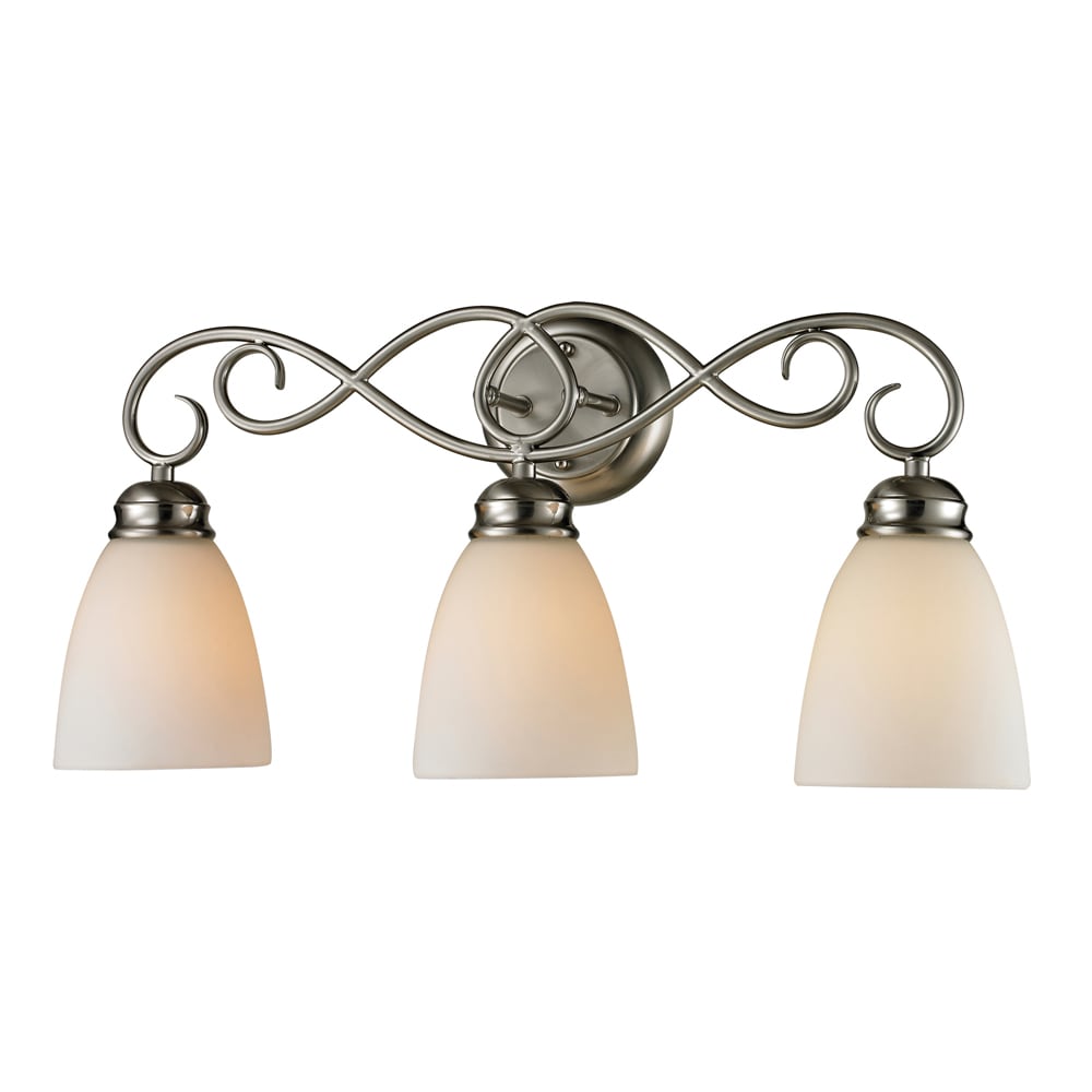 Westmore by ELK Lighting BB301120 Sunbury 23-in 3-Light Brushed Nickel Transitional Vanity Light