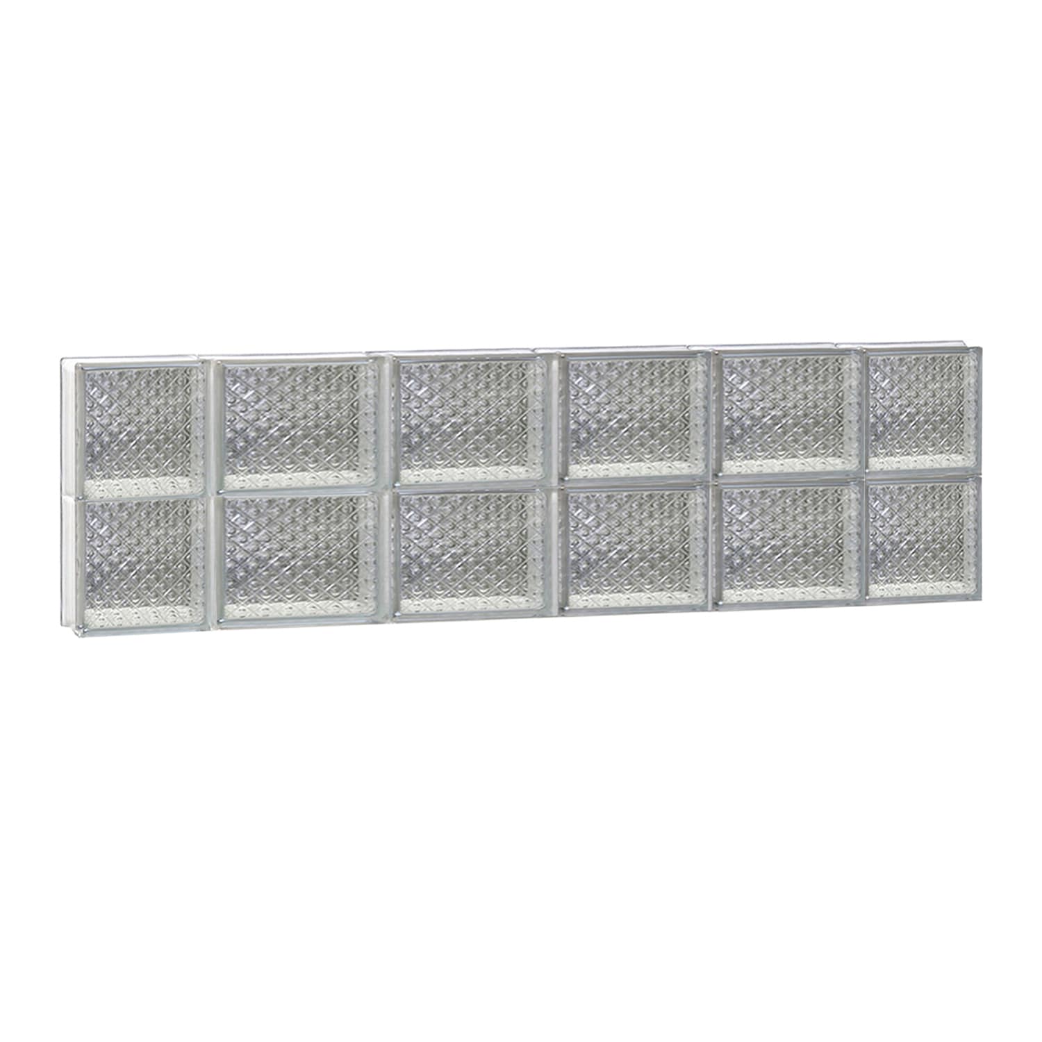 REDI2SET S4412DP Diamond Glass 42-1/2-in x 11-1/2-in Frameless Replacement Glass Block Window