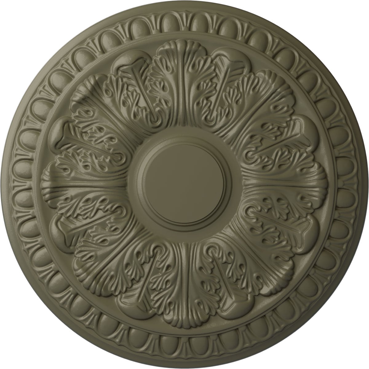 Ekena Millwork CM15CNSSF Colton 15.75-in W x 15.75-in L Painted Spartan Stone Polyurethane Whole Ceiling Medallion