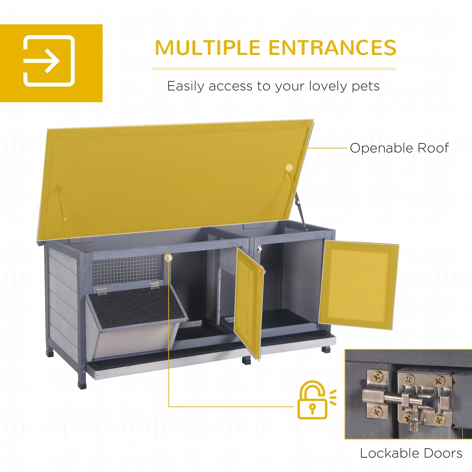 sunjurt SQZ8GLRJCO6N Chicken-Coops-Rabbit-Hutches - View #11