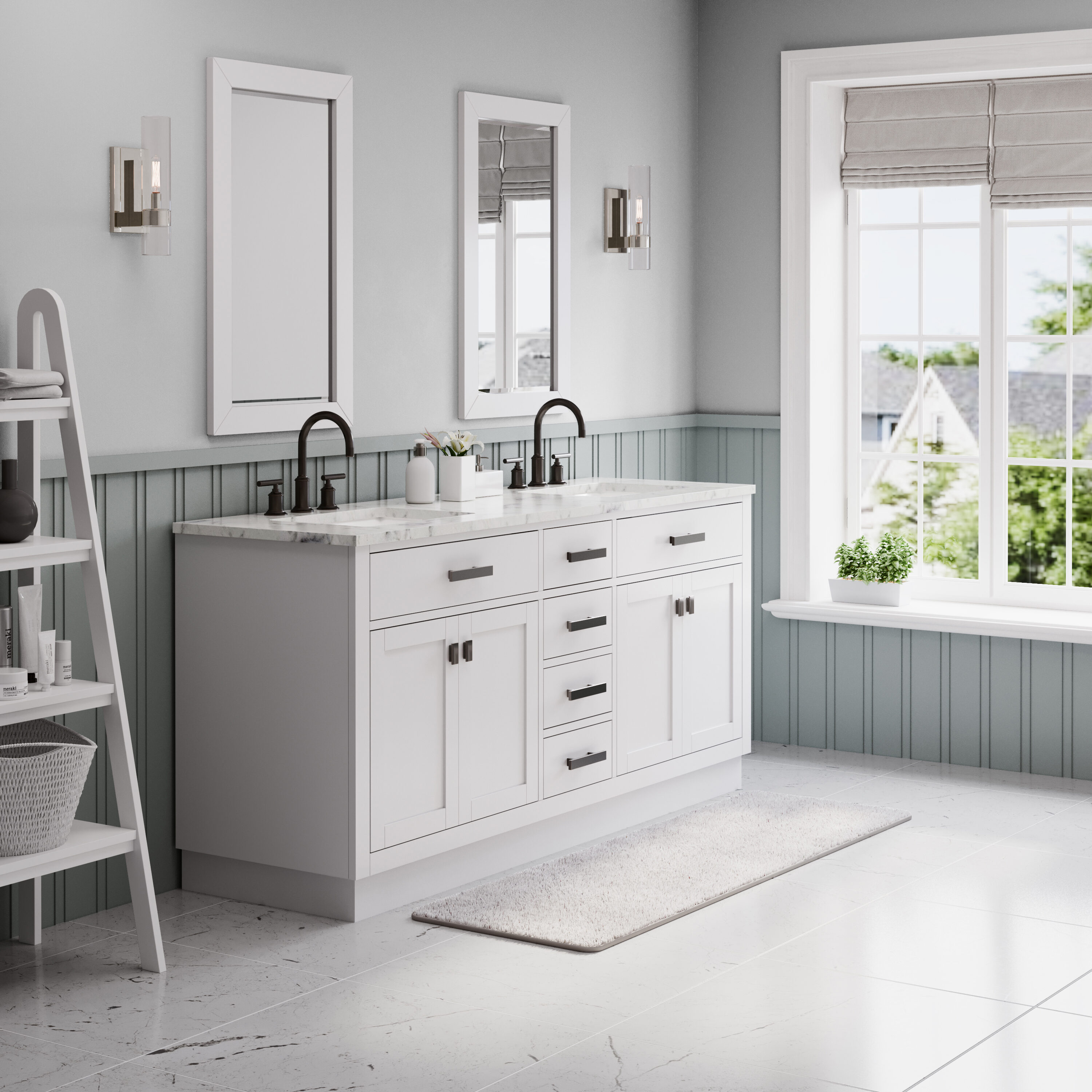Water Creation HA72CW03PW-000BL1403 Bath-Vanity-Combo - View #3