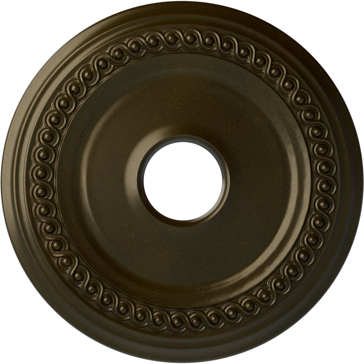 Ekena Millwork CM19CLGGS Classic 18.625-in W x 18.625-in L Painted Green Gold Polyurethane Whole Ceiling Medallion