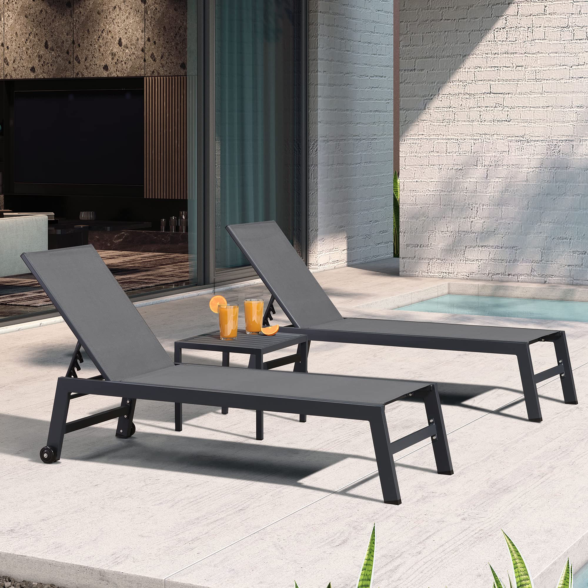PURPLE LEAF LS04-CLS03-XJ-GY Patio-Chairs - View #2