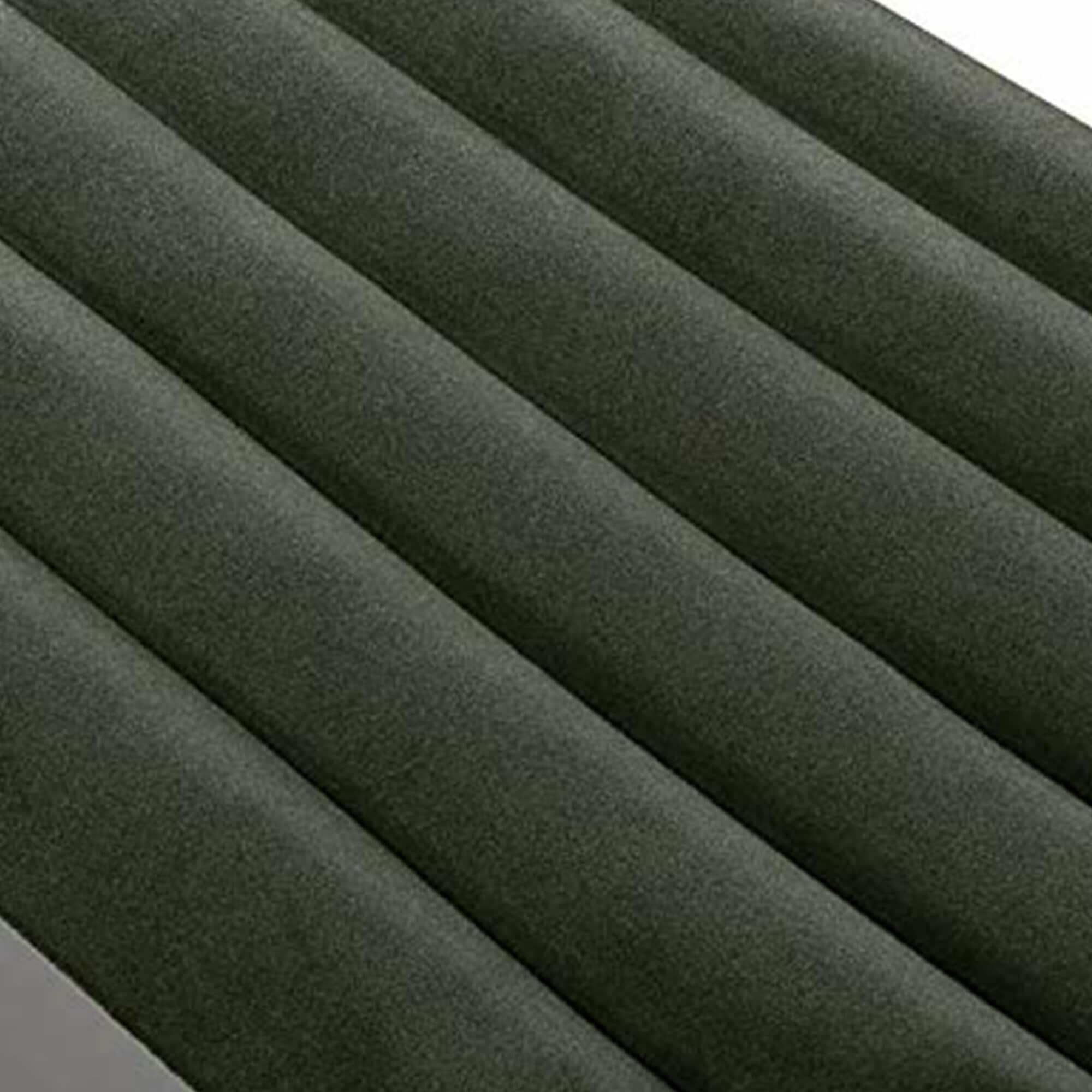Queen Size Gray Vinyl Air Mattress with Built-In Pump