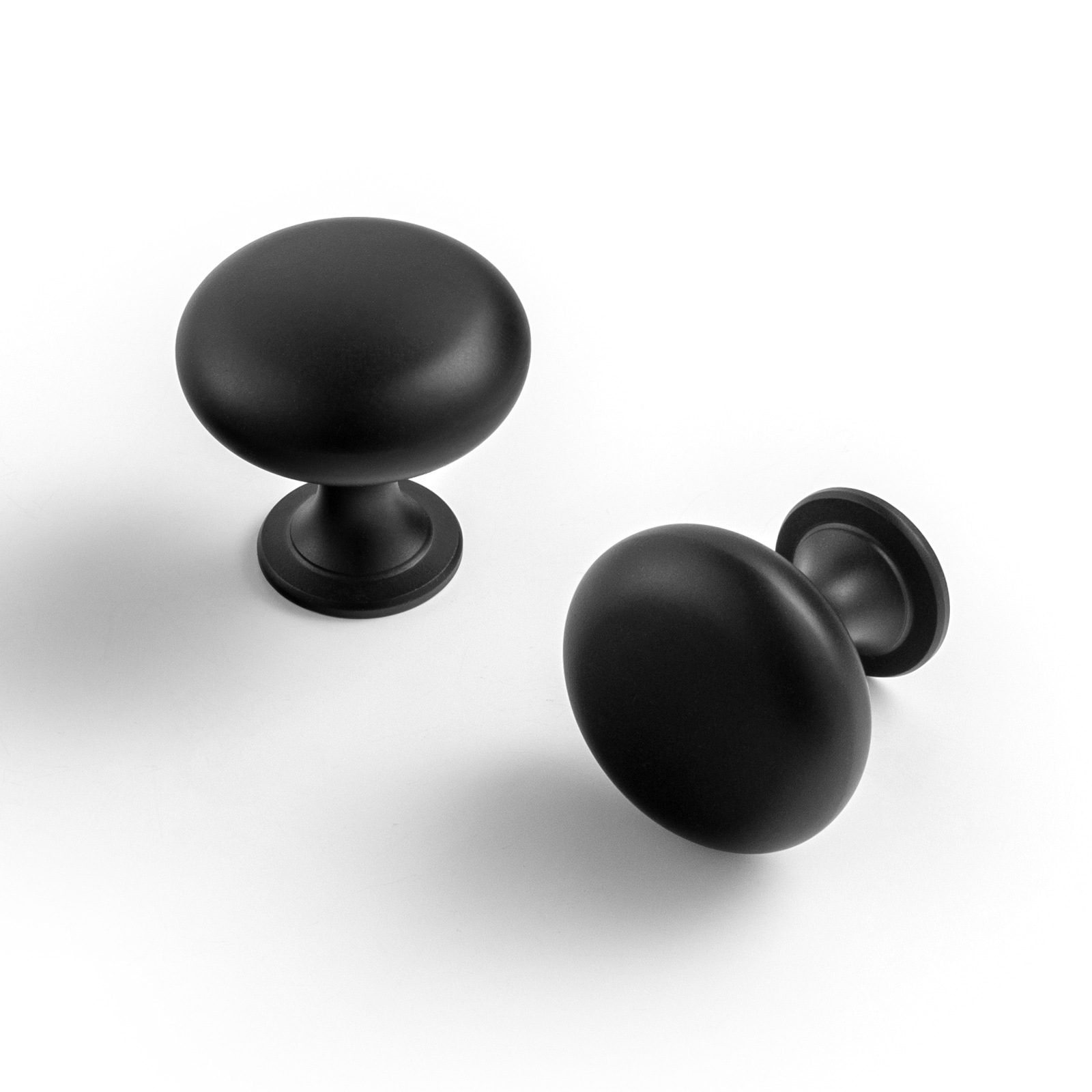 Miaokesen 8611B-DK 1-3/16-in Matte Black Mushroom Modern Cabinet Knob 6 -Pack