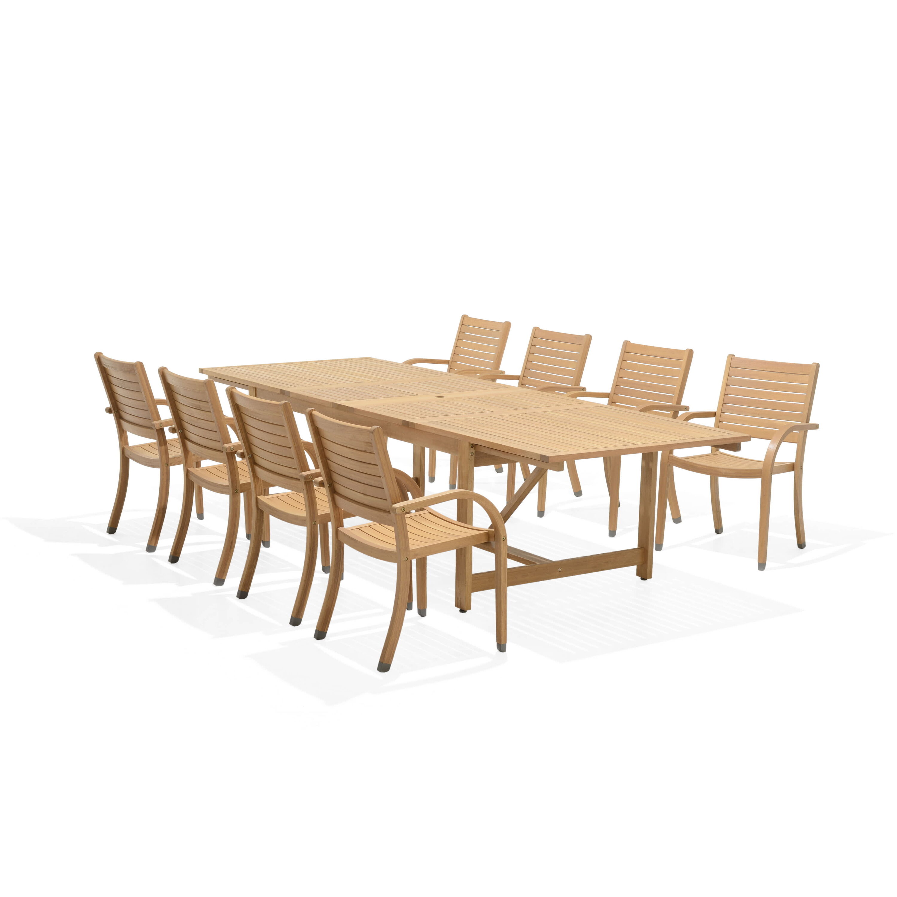 Amazonia LEYLOT-8CATA Urban Elements Sado Patio Dining Set for 8 – Perfect for Family and Friends - Modern and Stylish Dining Table with Chairs