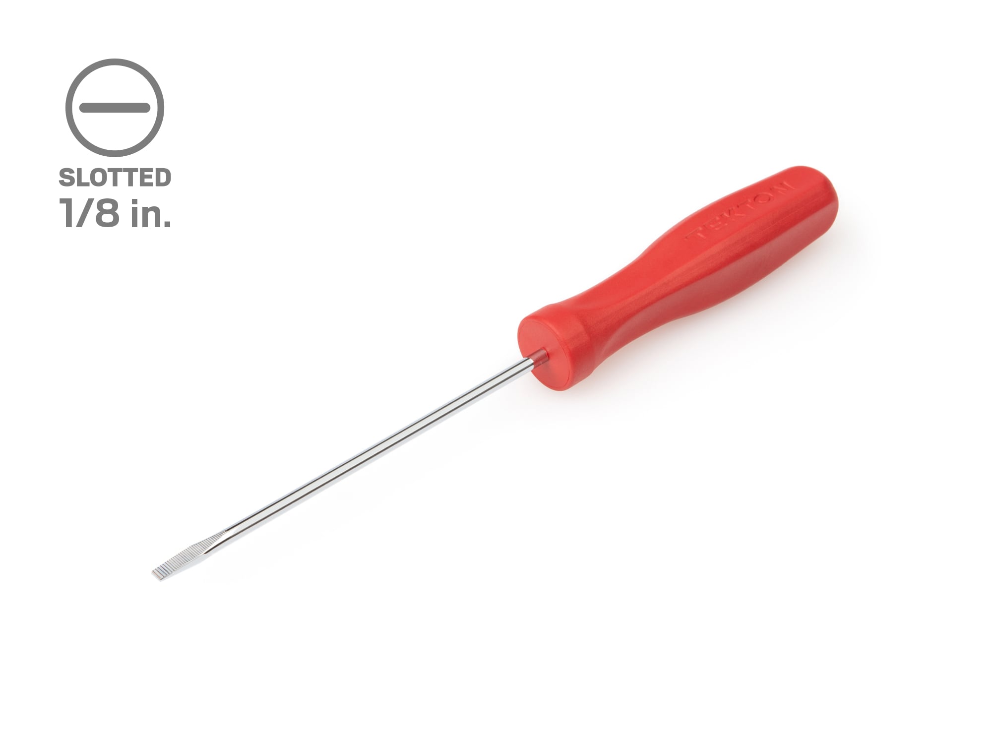 TEKTON DSS31125 1/4 In Hard Handle 1/8-in 4-in Slotted Screwdriver