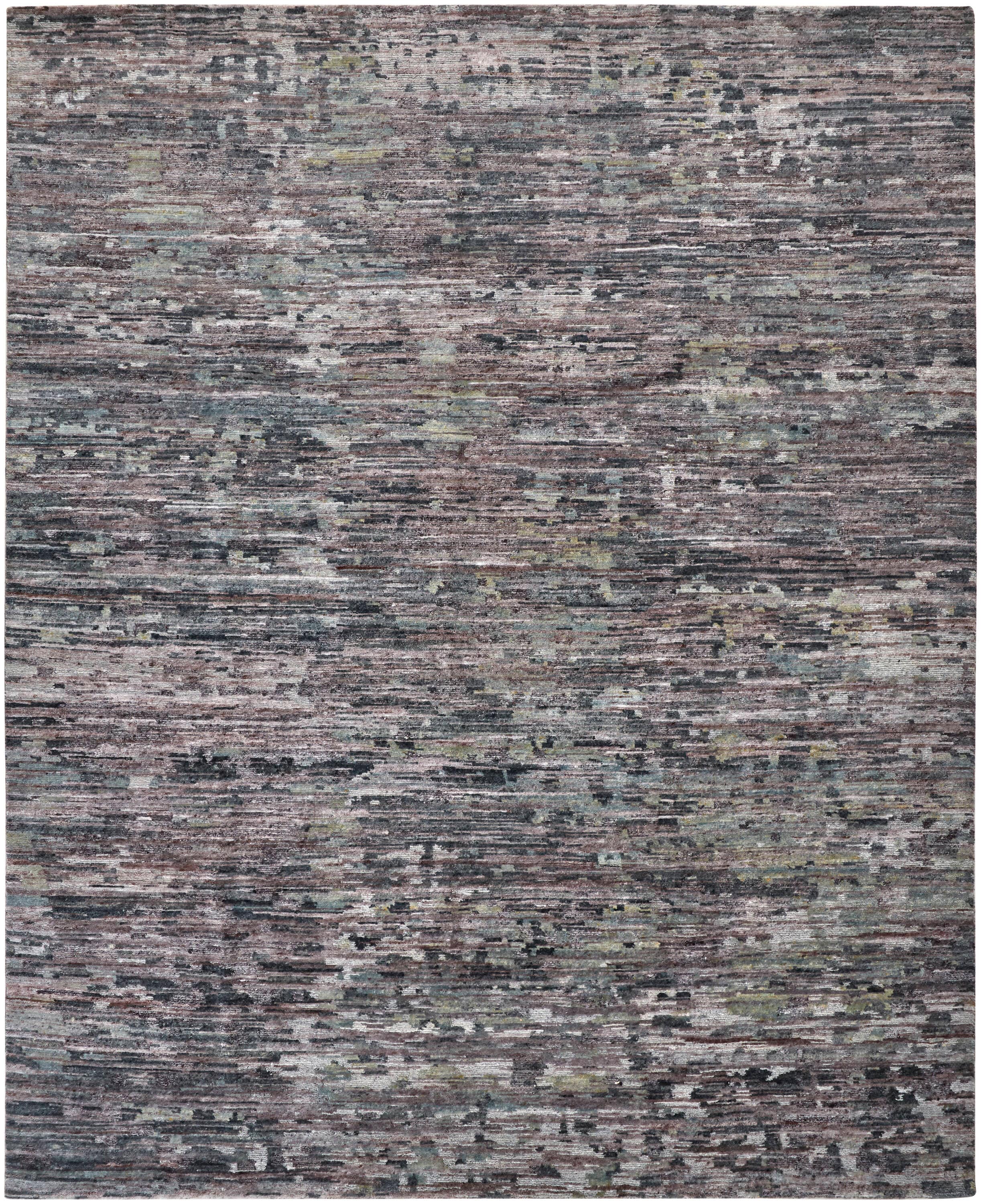 Room Envy CROR6823MLT000E50 5 x 8 (ft) Knotted Wool Blue/Gray Rectangular Indoor Abstract Area rug