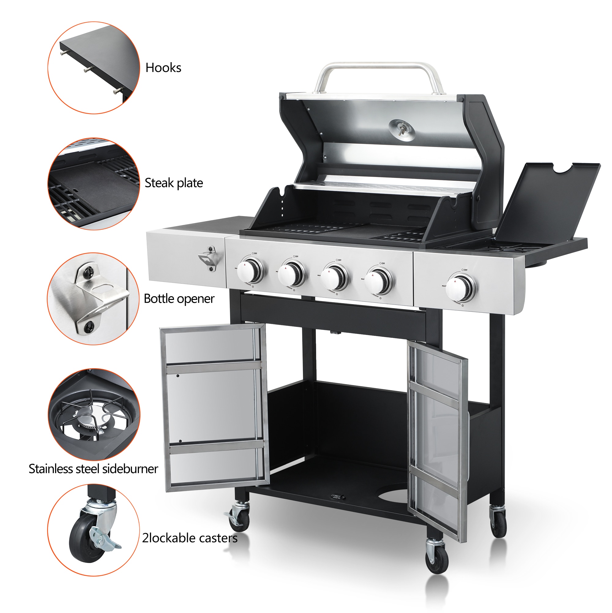 Mondawe MO-RRK76BK Gas-Grill - View #5