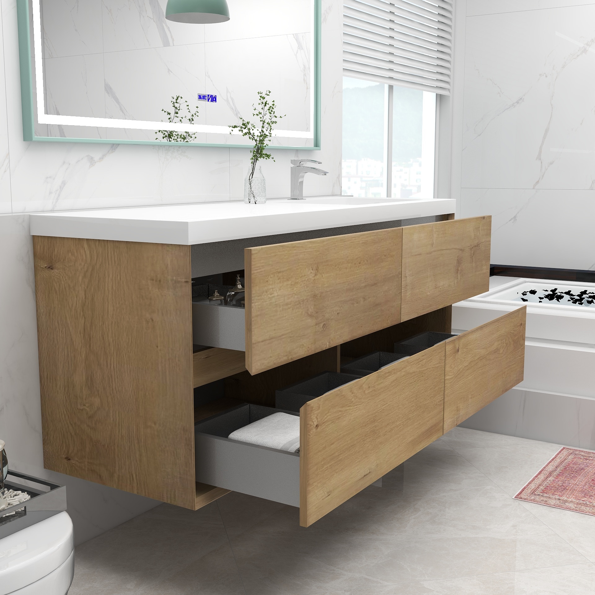BV Better Vanity SLIM60SR-OAK Bath-Vanity-Combo - View #7