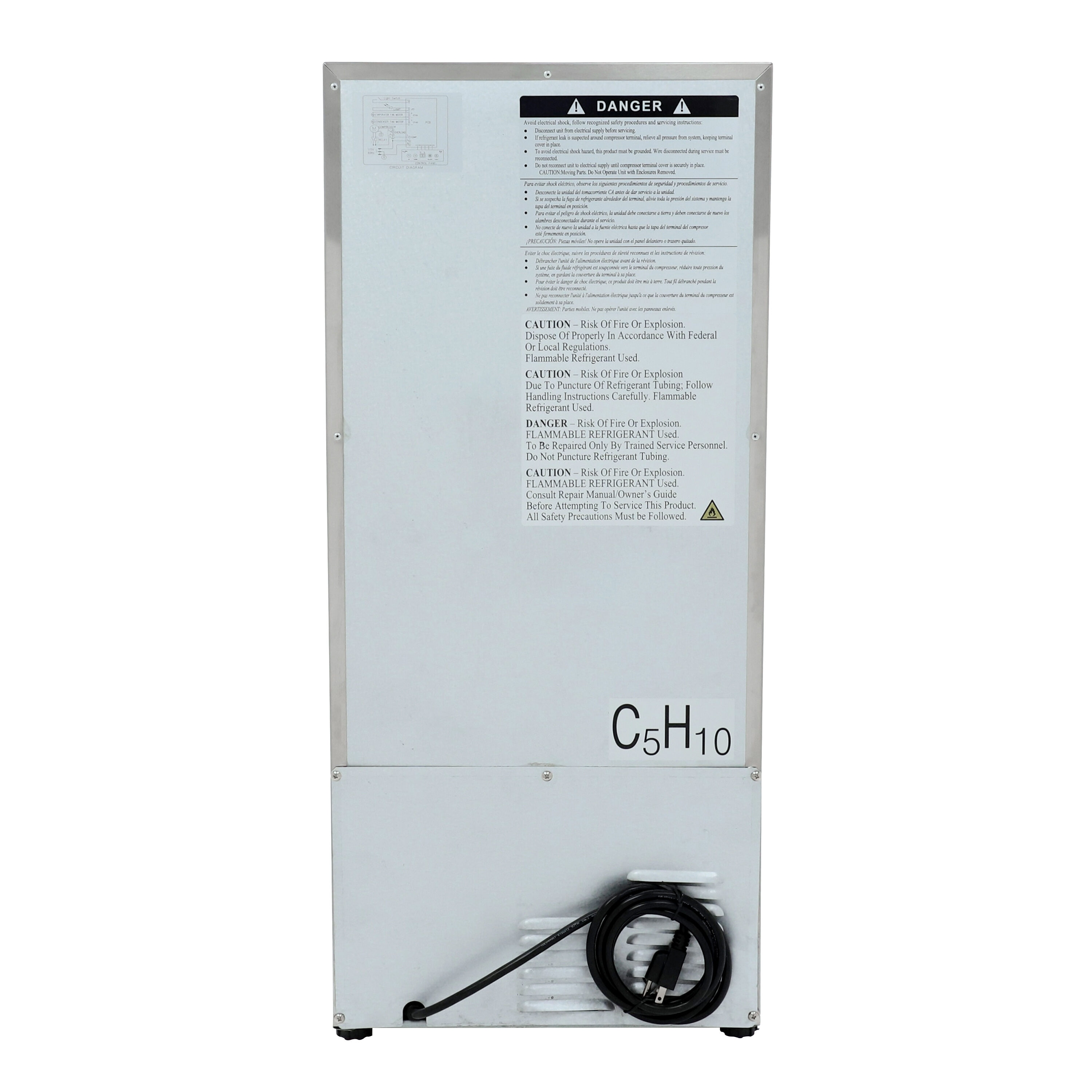 Avanti 2.9 Cu. Ft. Stainless Steel Undercounter Refrigerator