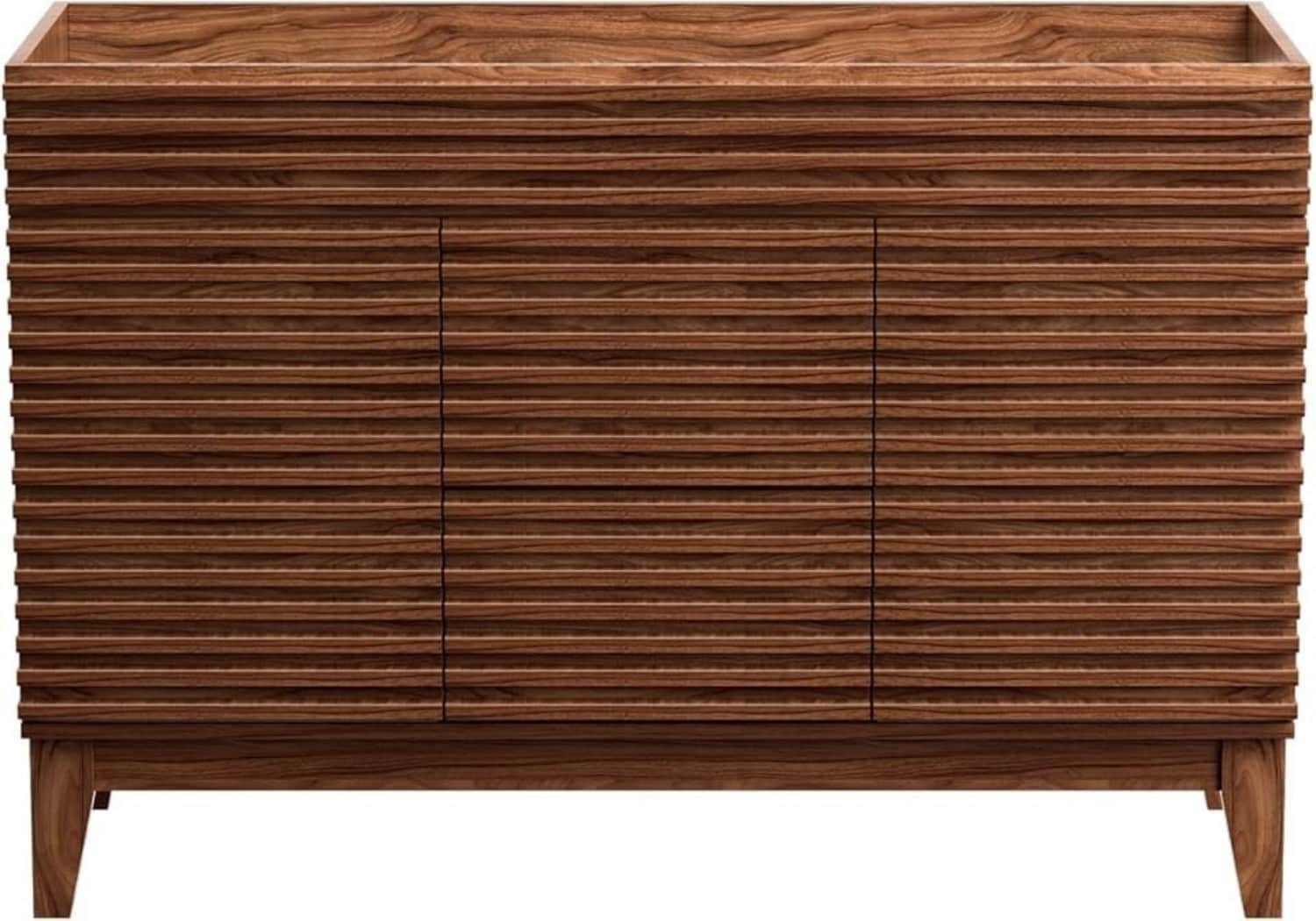 LOVMOR SF-R-YSG-48WD 48.0 in. Freestanding Bath Vanity Cabinet without Top in Walnut Assembly required