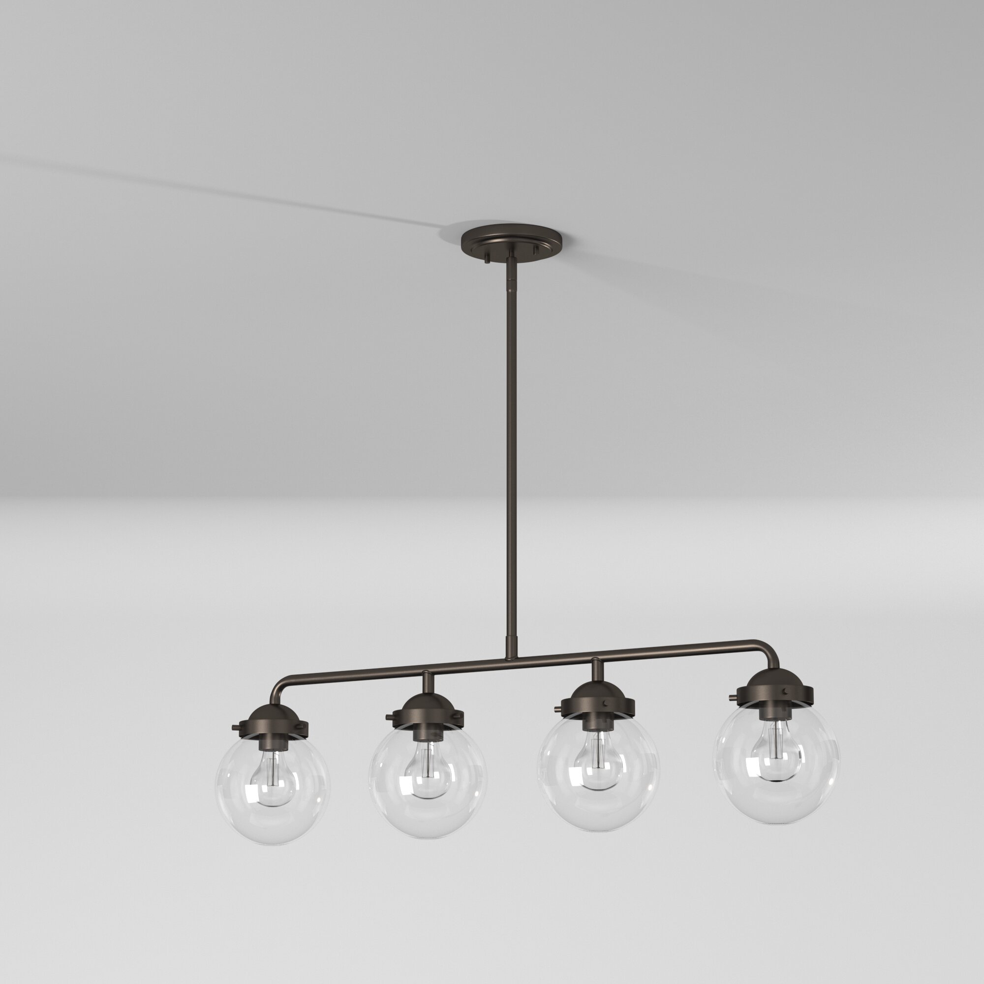 Knoll Modern Globe 4-Light Island Pendant in Oil Rubbed Bronze