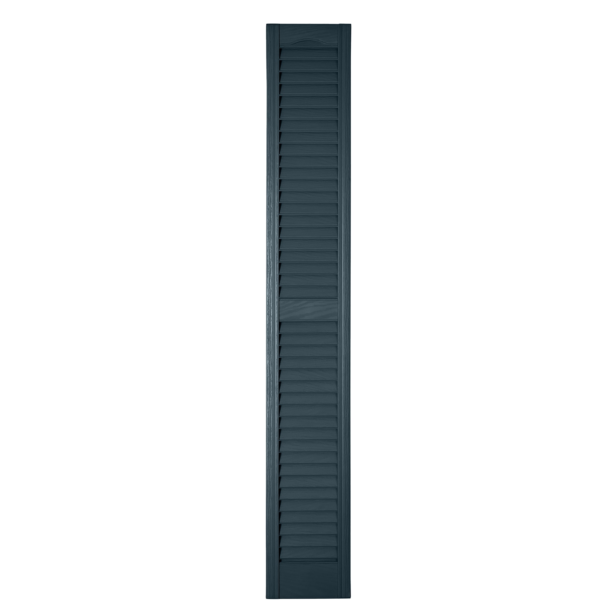RELIABILT LVRCT0748004 7-in W x 48-in H Bedford Blue Louvered Polypropylene Exterior Shutters ( 2 -Pack )