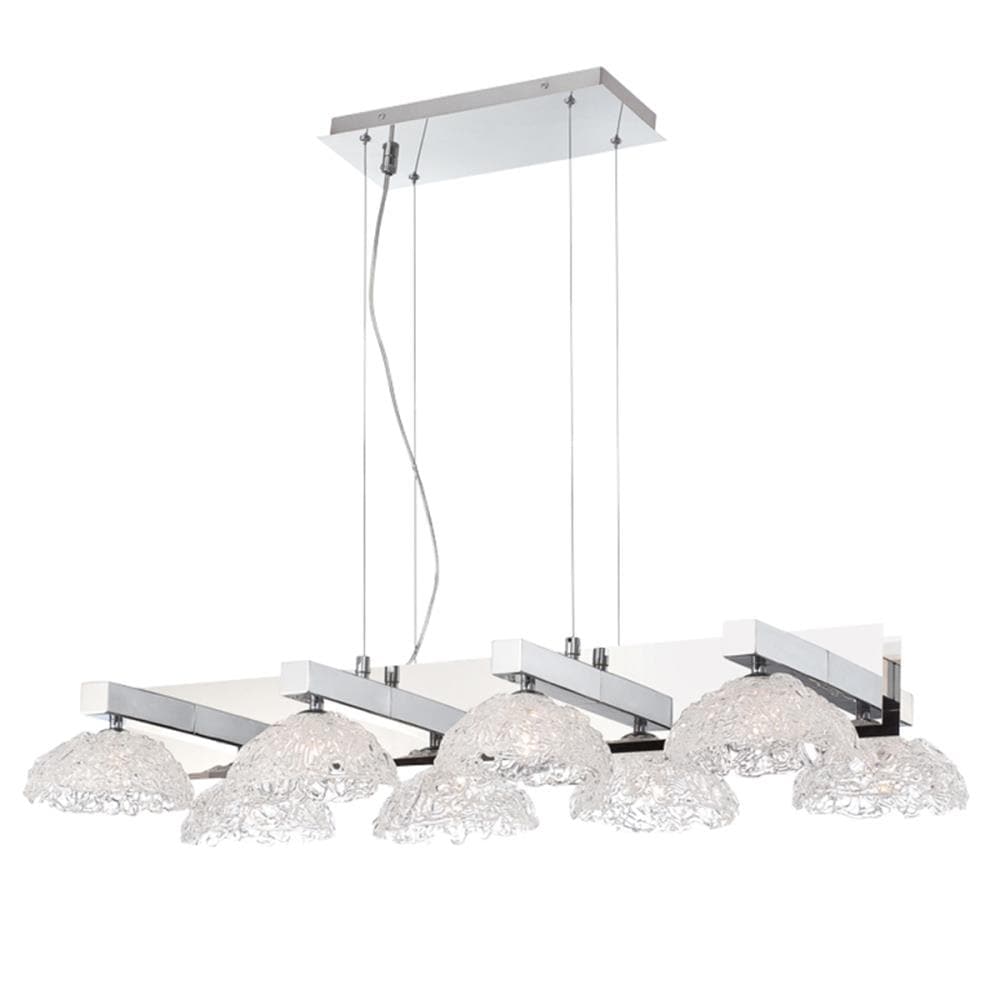Eurofase 28138-013 Caramico 8 -Light Polished Chrome Transitional For Use in Dining Rooms, Foyers, Kitchens, Living Rooms Chandelier