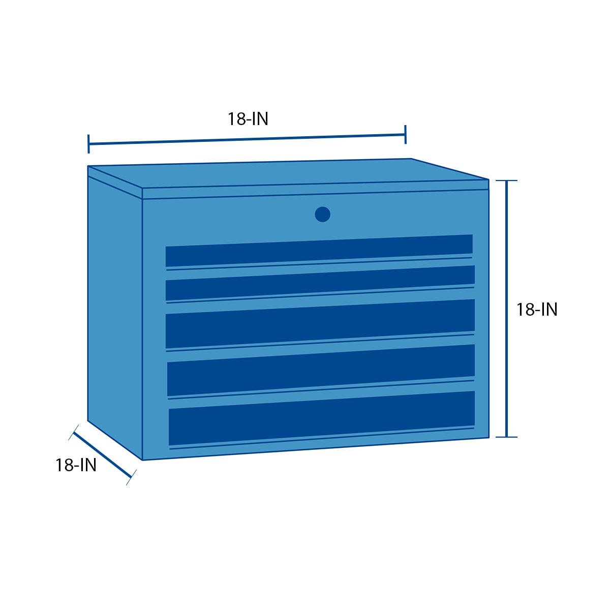 Kobalt Mini 10.83-in 2-Drawer Blue Steel Tool Box – Lowes