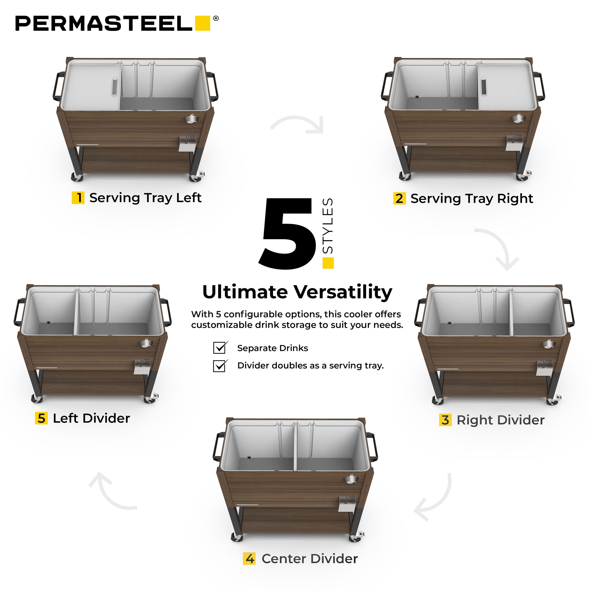 Permasteel LC-205D-BR Beverage-Coolers - View #3