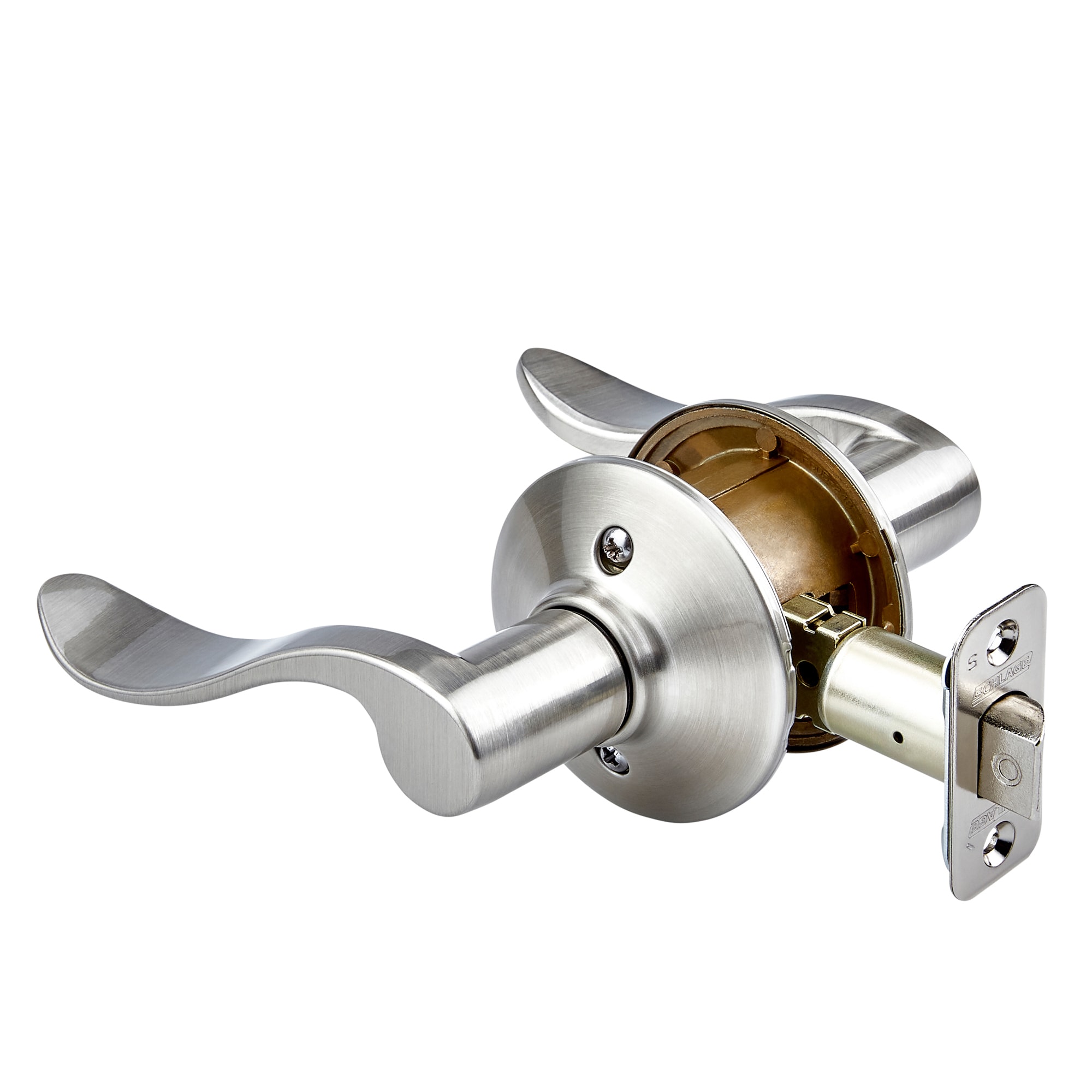 Schlage Accent Style Lever in Satin Brass - Modern - Bedroom - Indianapolis  - by Schlage Locks