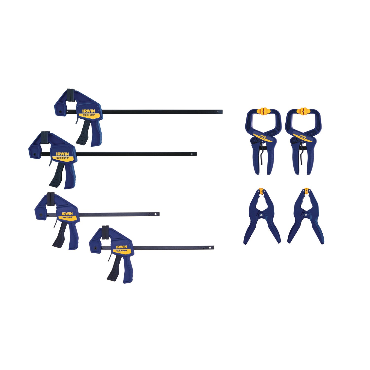 IRWIN IRHT83220 QUICK-GRIP 8 -Pack Assorted 150-lb Assorted Clamp Set
