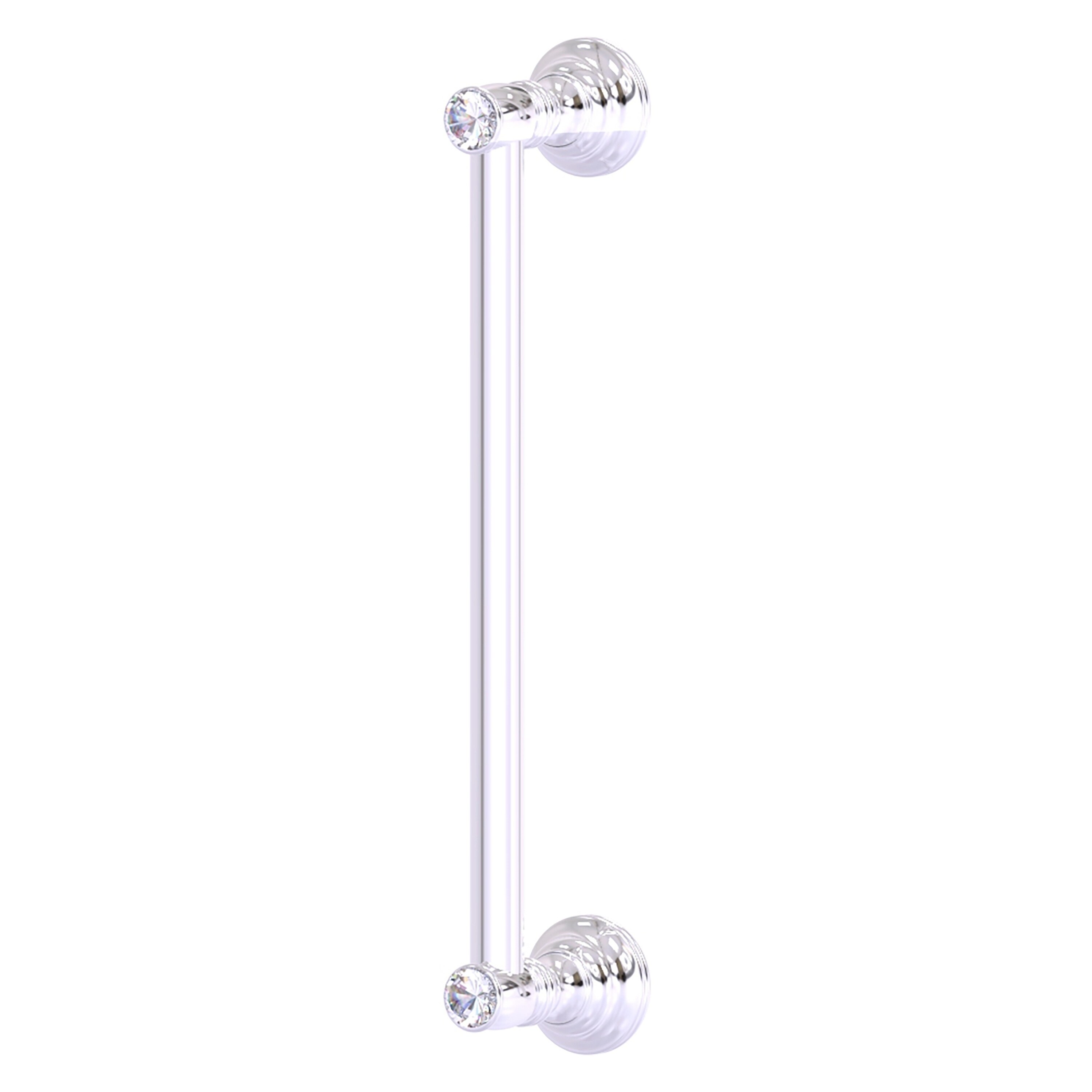 Allied Brass CC-3-12-PC Carolina Crystal 12-in , 305mm Center to Center Polished Chrome Dual Mount Cylindrical Bar For Use on Appliances Drawer Pulls