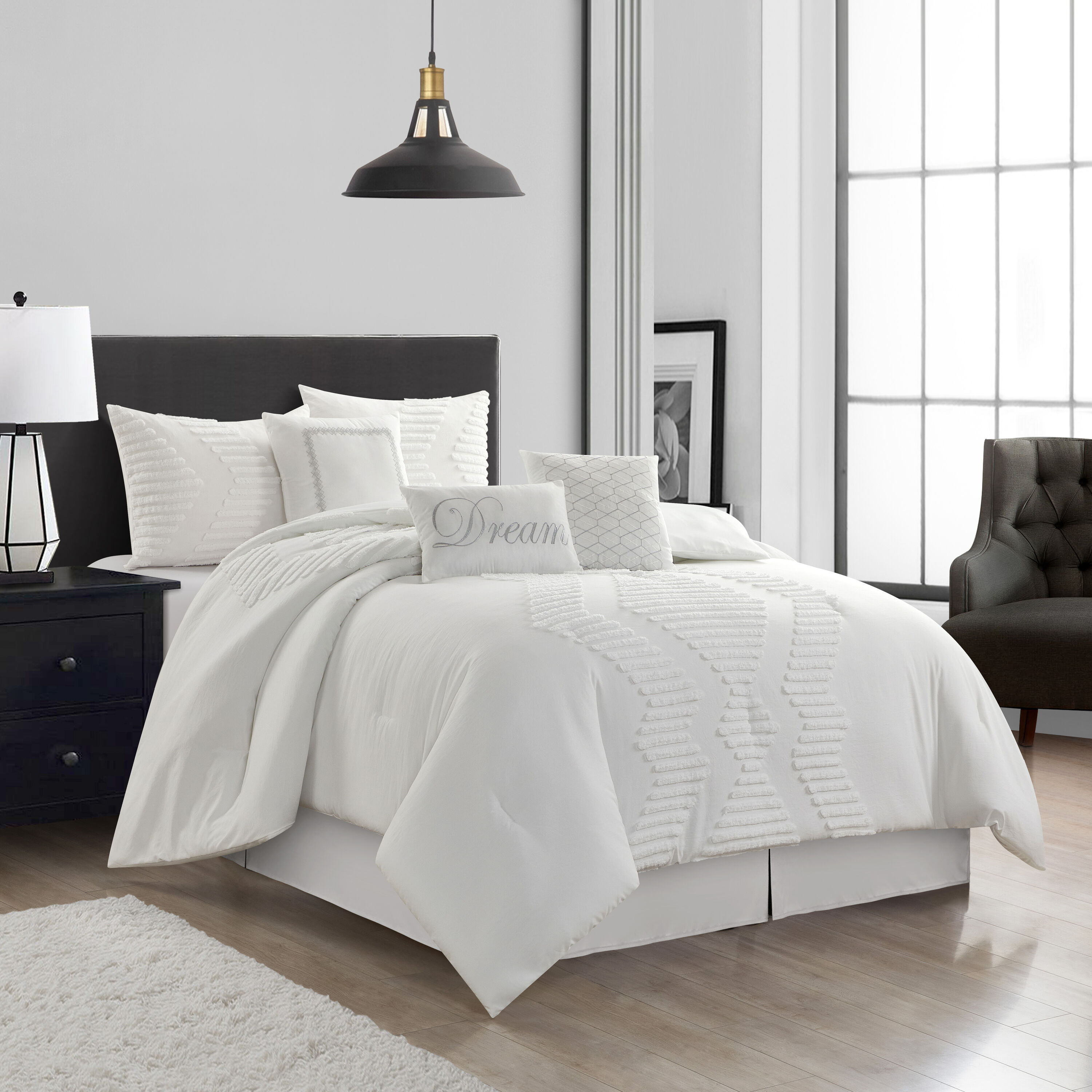 Nanshing GALATEA7-Q-WHT bedding - View #2