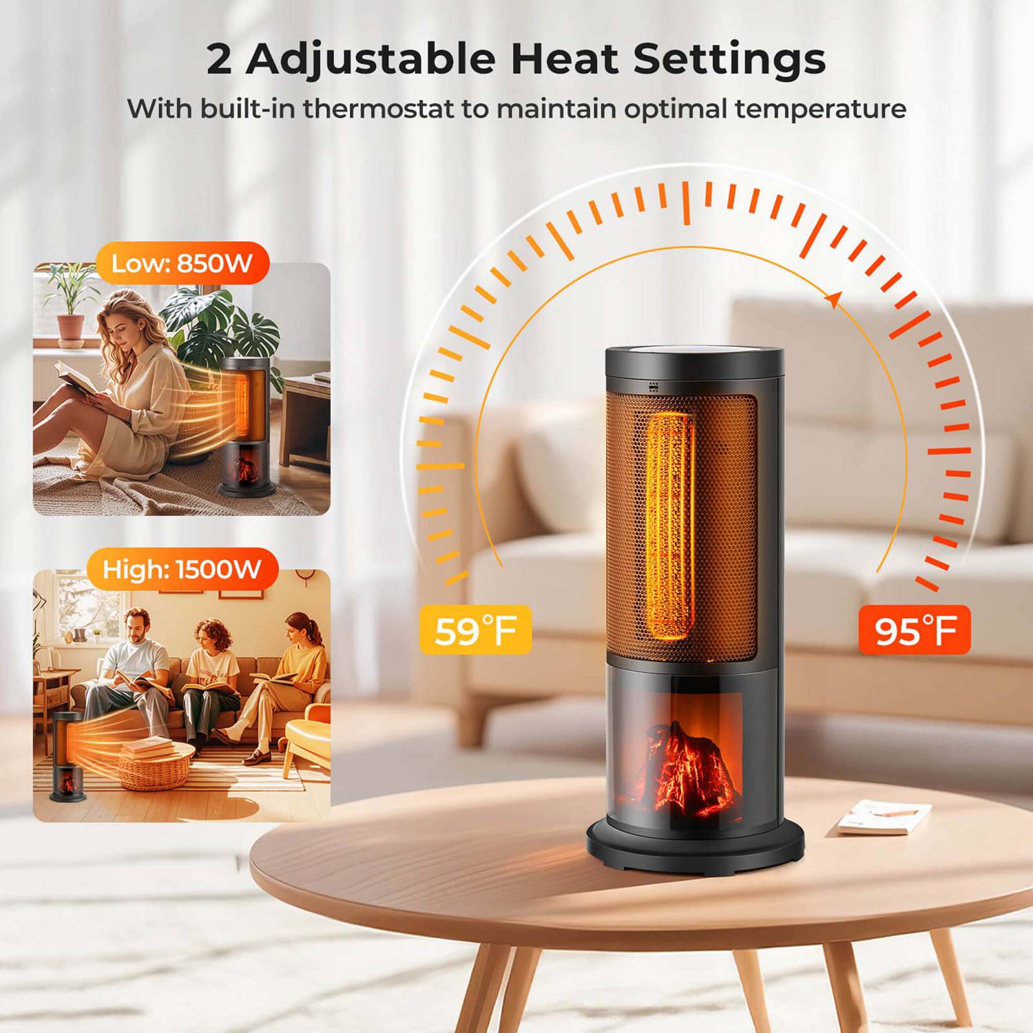 Costway HCST05967 Portable-Electric-Heat - View #5