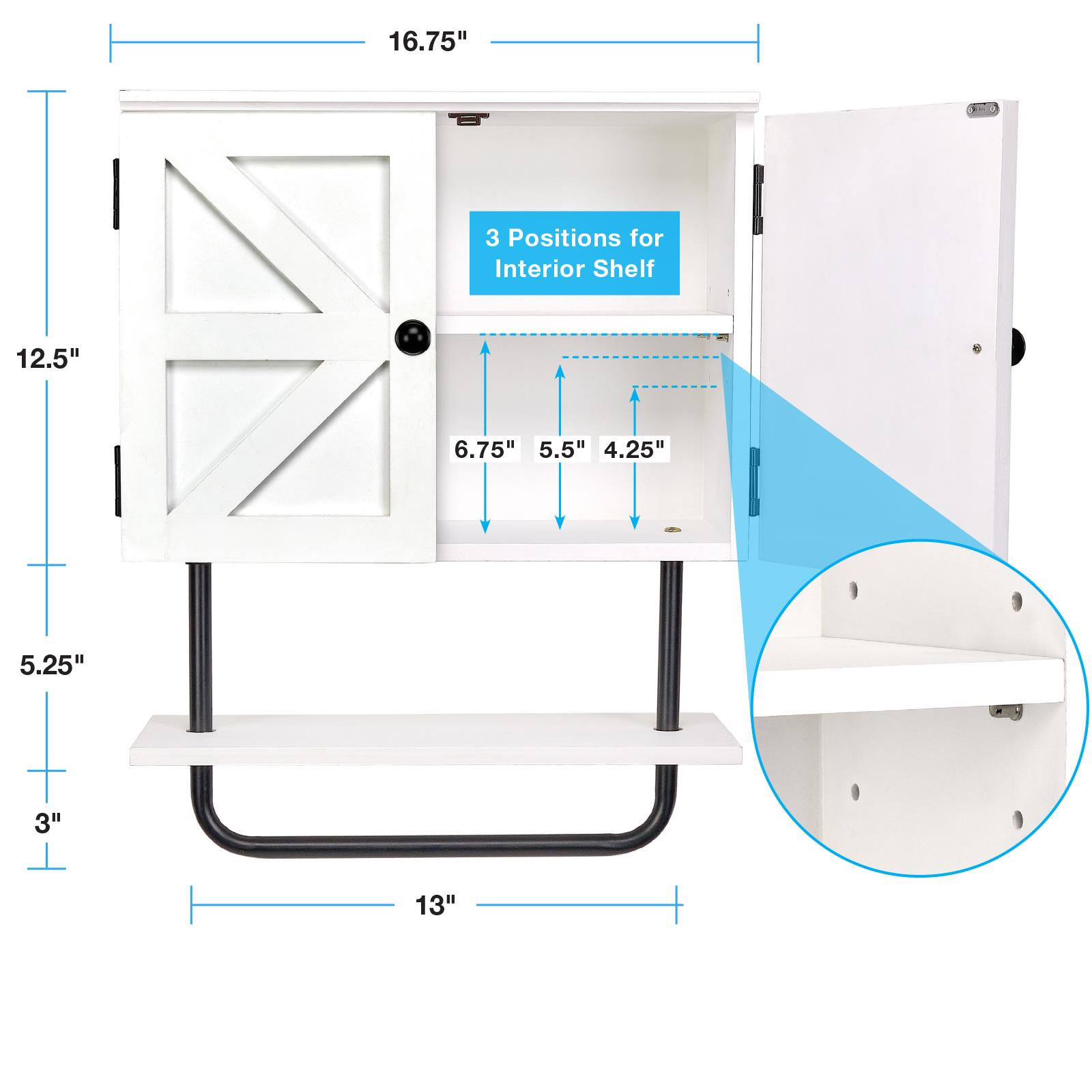 Excello Global Products EGP-HD-0355B Bathroom-Wall-Cabinets - View #6