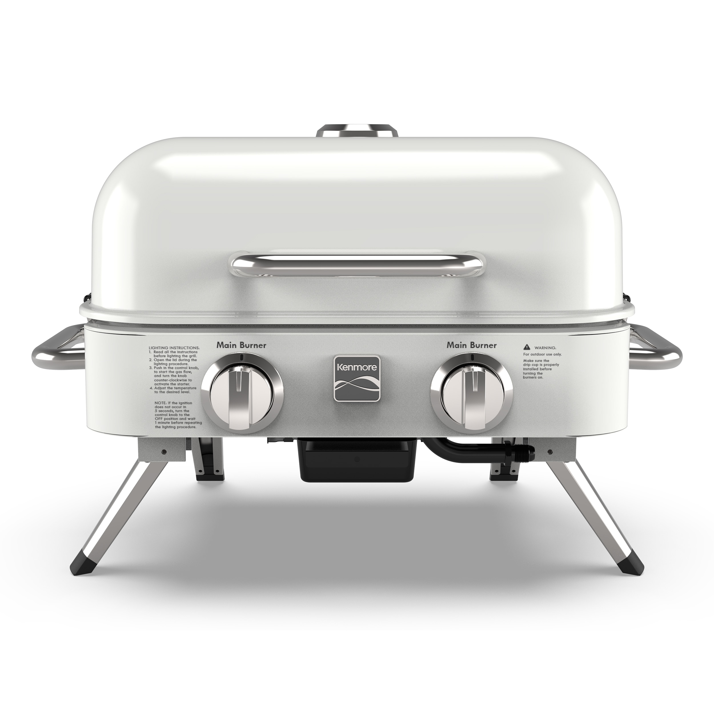 Kenmore KT-R40003-PE Retro 343-Sq. in Pearl Portable Liquid propane Grill