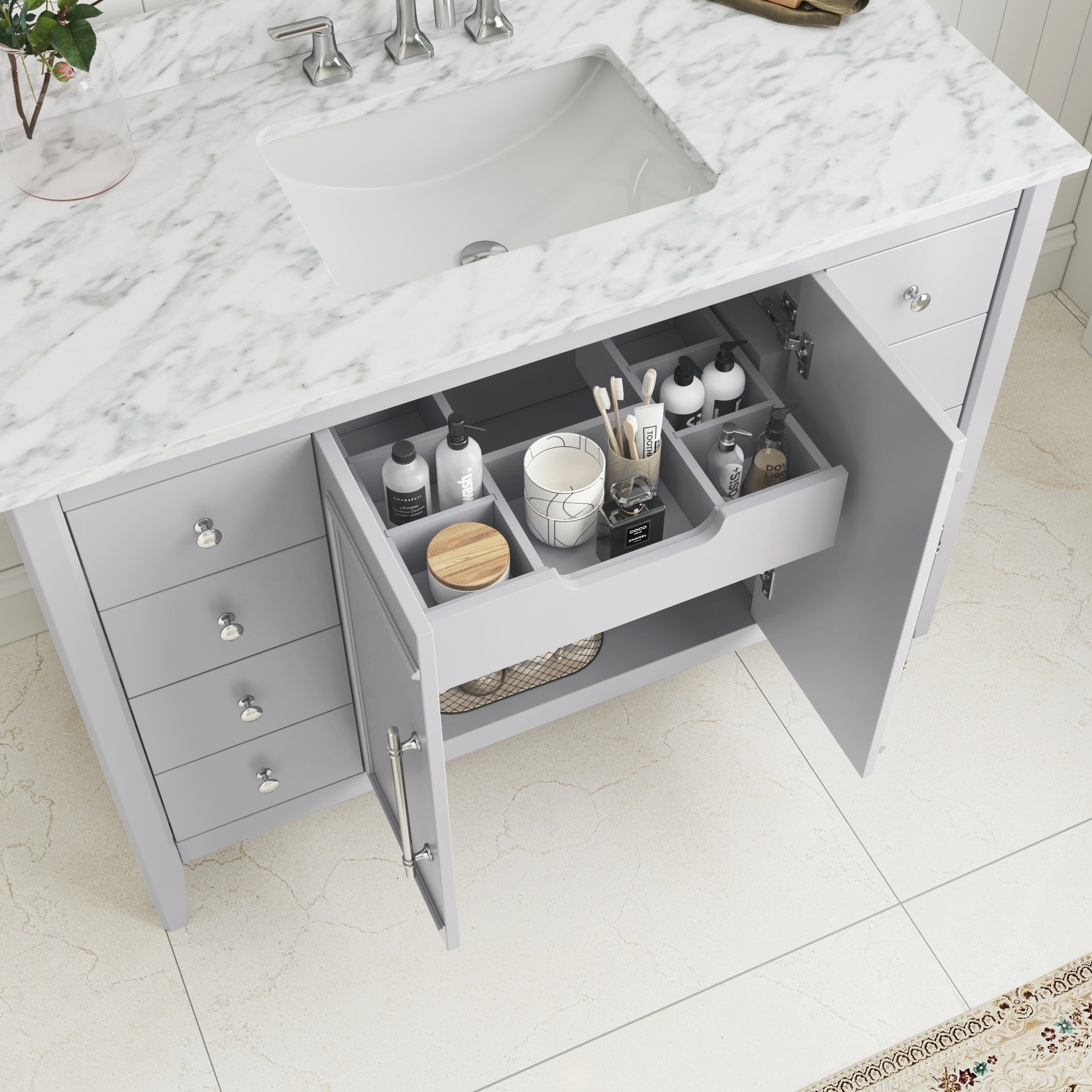 allen + roth L22014-VS48-TG Bath-Vanity-Combo - View #3