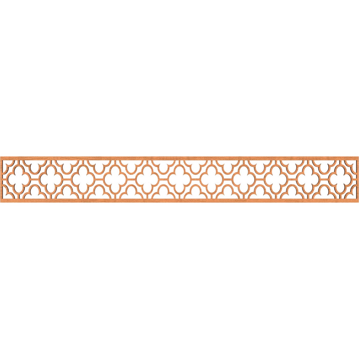 Ekena Millwork MLDA06X46CHICH Chicago Fretwork Flat Trim 6-in x 3.86-ft Cherry Brown Unfinished 2156298 Pierced Wall Panel Moulding