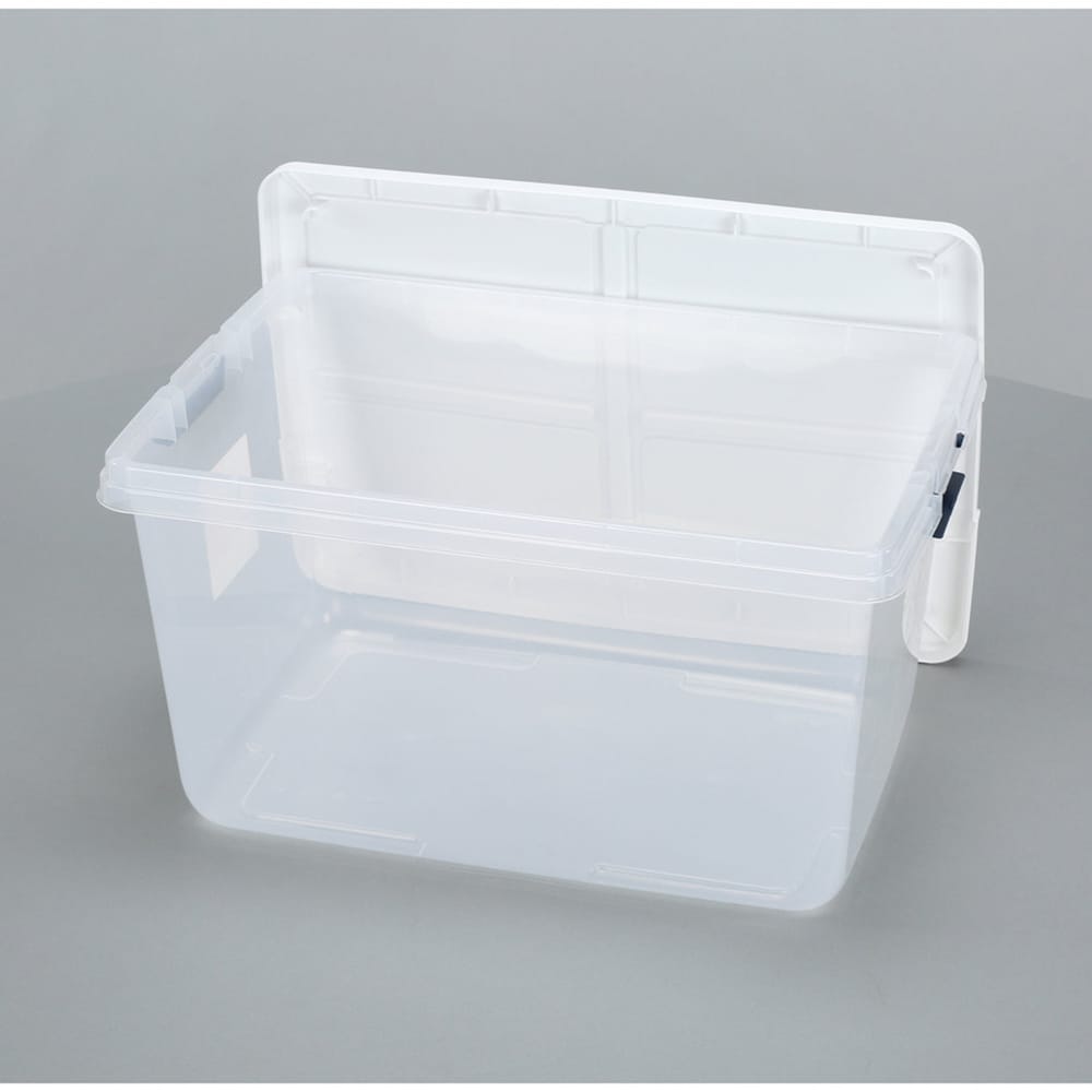Hefty Medium 8.5-Gallons (34-Quart) Clear Base with White Lid Tote