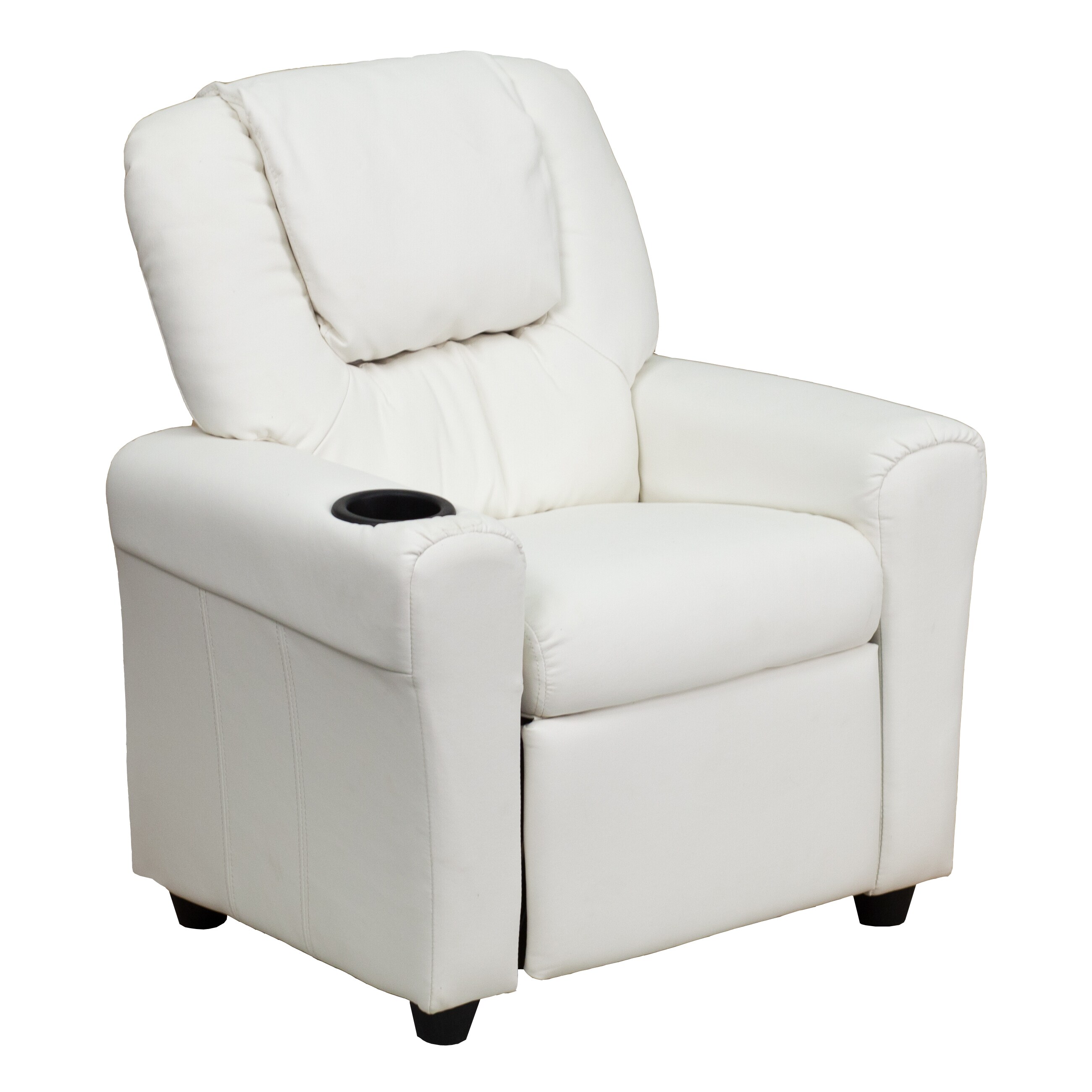 white vinyl accent chair