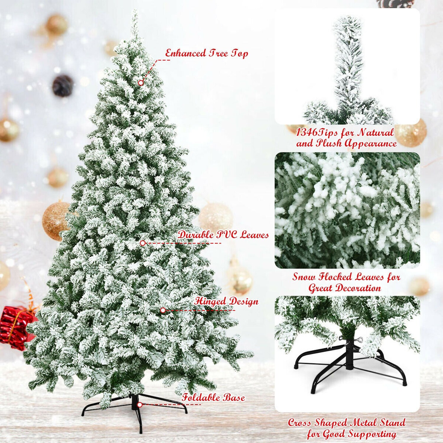 WELLFOR HYJ22867 Artificial-Christmas-Trees - View #4