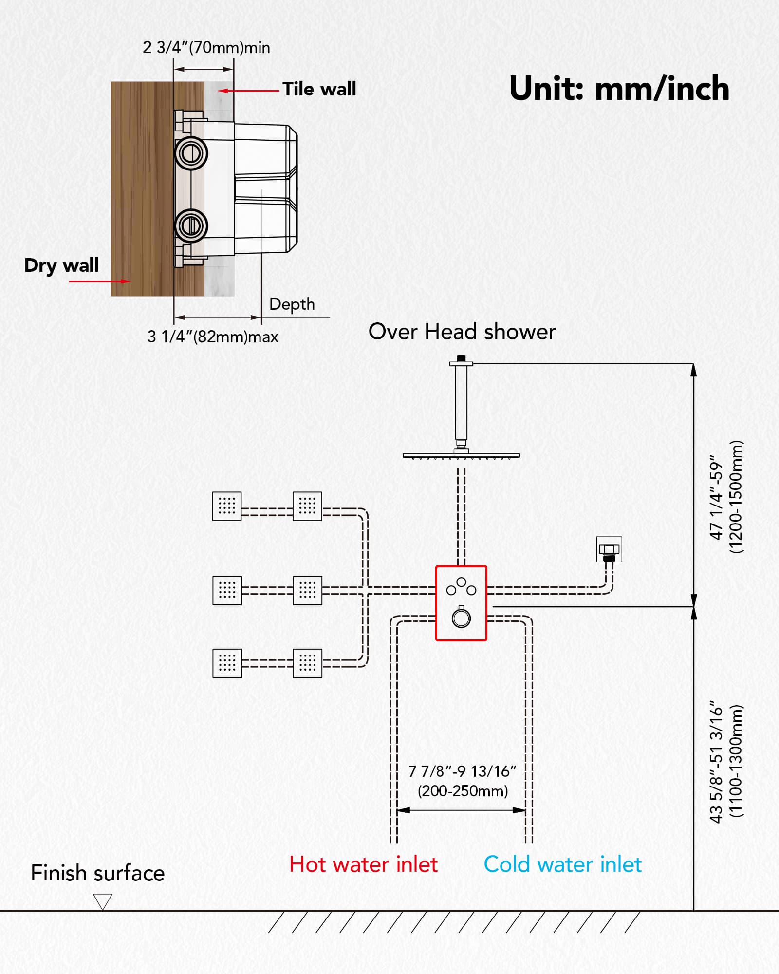 EVERSTEIN SFS1006-GD12 Tub-Shower-Faucets - View #12
