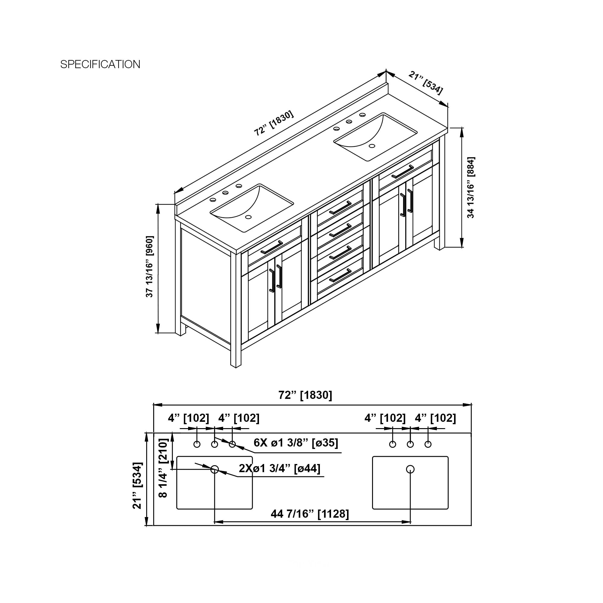 OVE Decors 15VVA-TAHO72-C69 Bath-Vanity-Combo - View #3