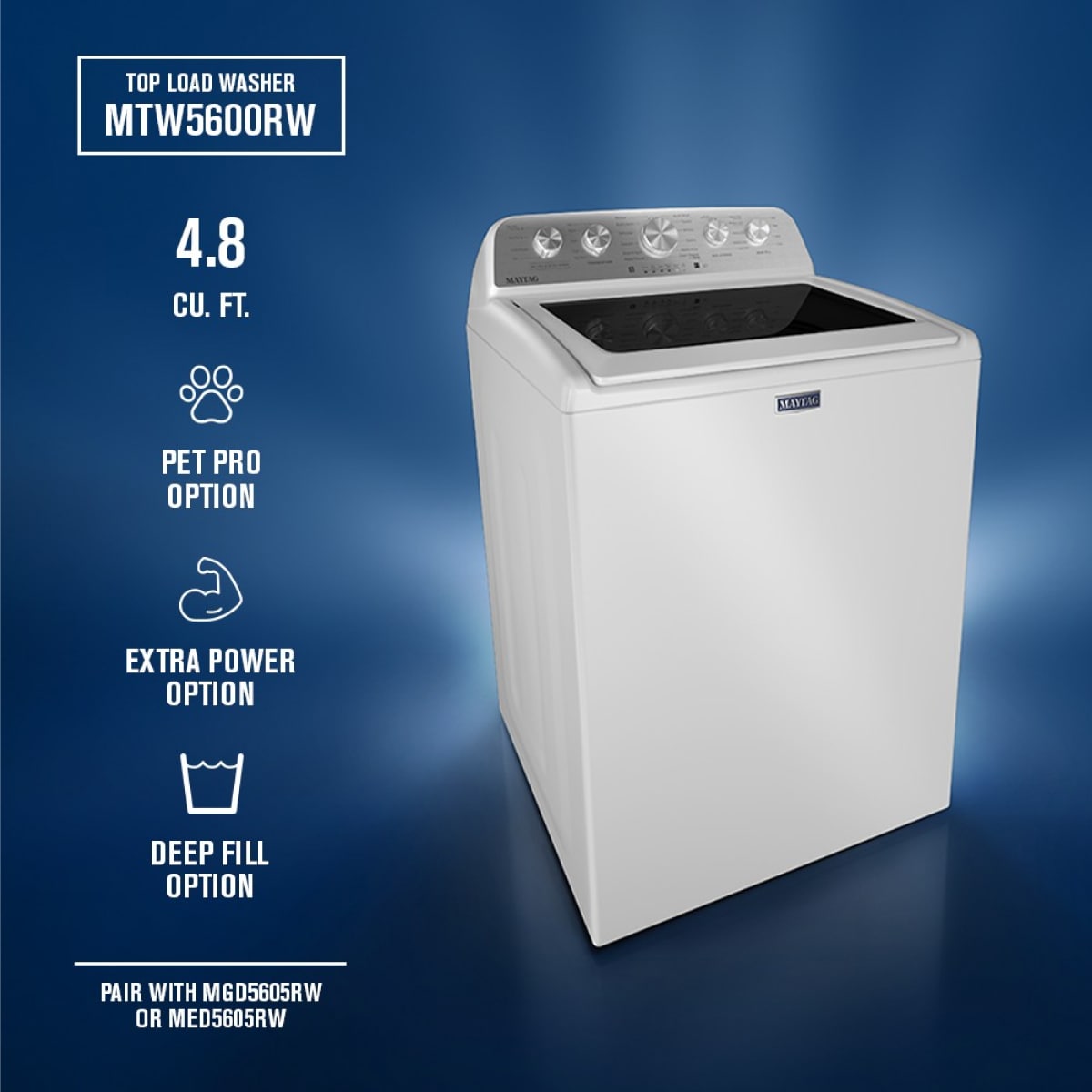 Maytag MTW5600RW Tl-Wash - View #6