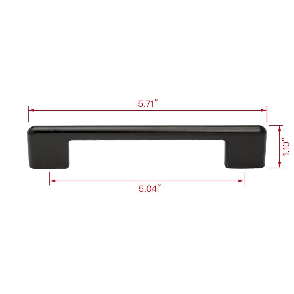 Utopia Alley Matte Black Rectangular Modern Cabinet Knob in the Cabinet ...