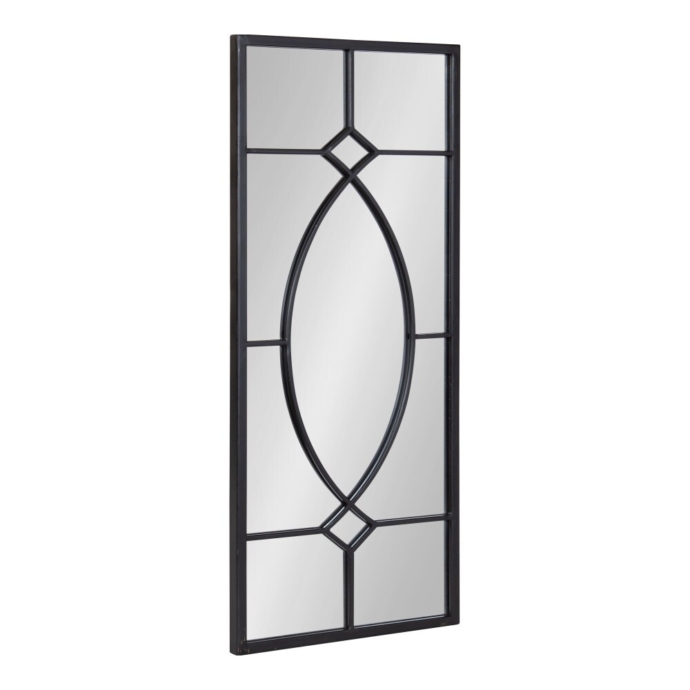 Kate and Laurel 223115 Bakersfiel 13.00-in W x 30.00-in H Rectangle Black Framed Wall Mirror