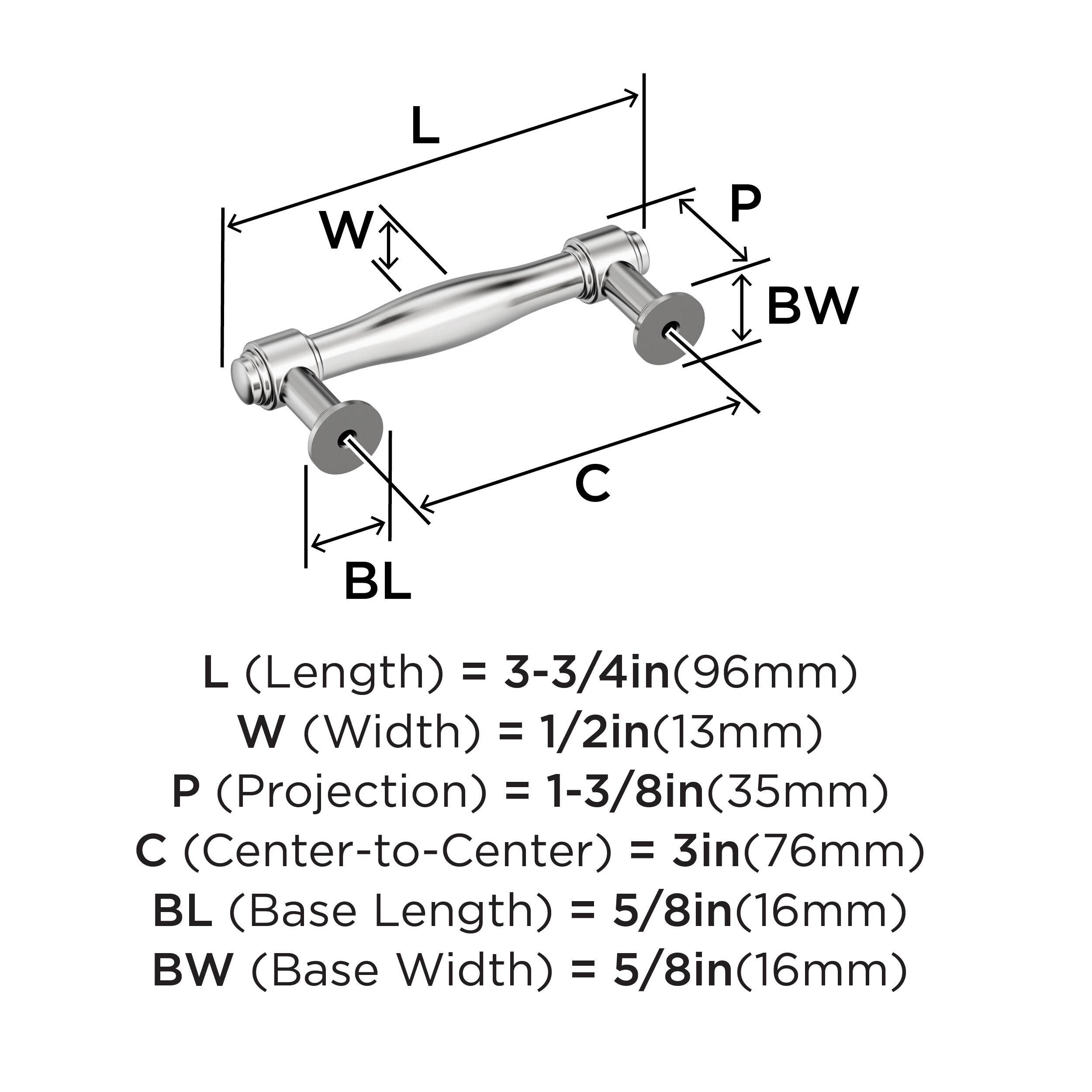 Amerock BP3772126 Cabinet-Pulls - View #4