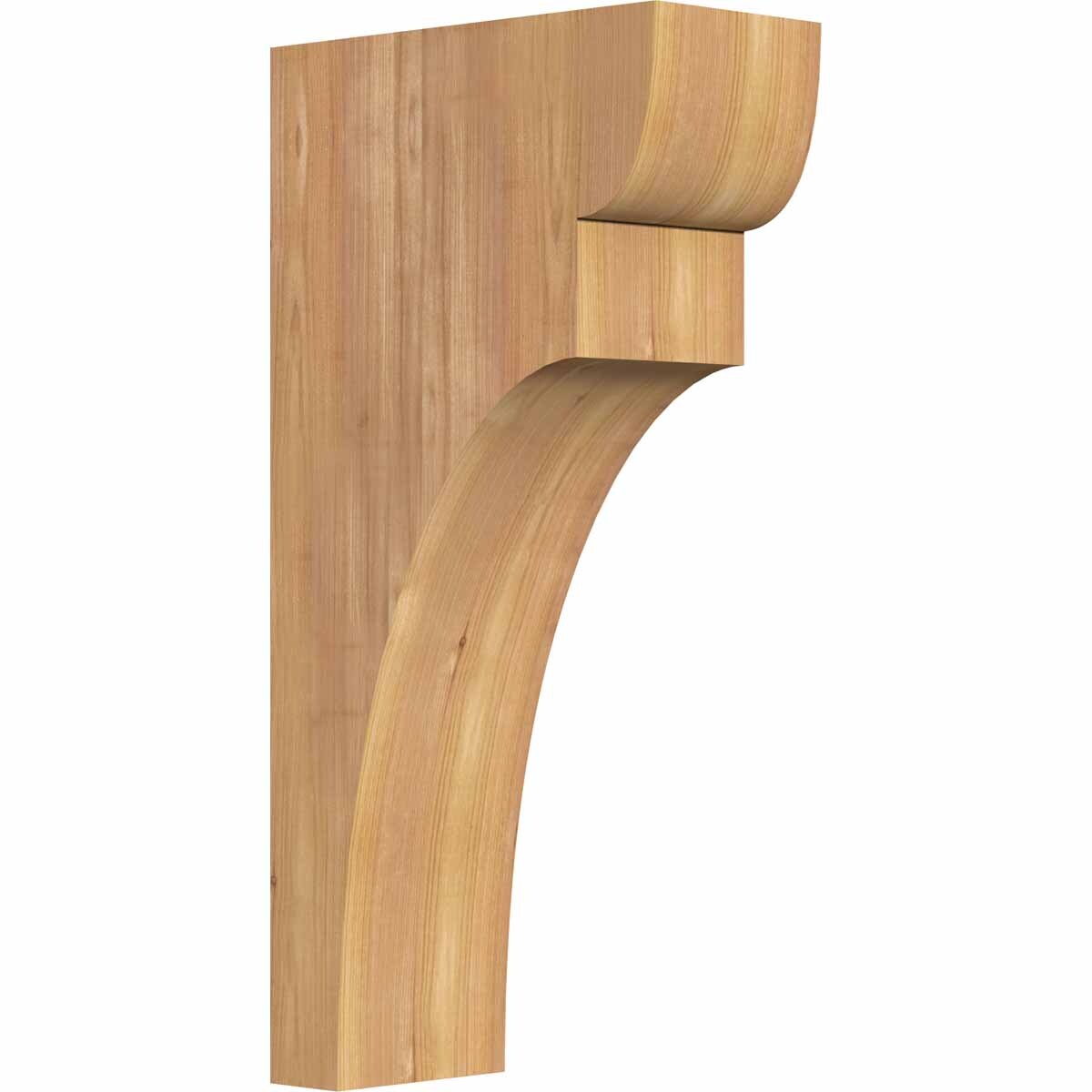 Ekena Millwork COR06X12X24YOR00SWR 5.5-in x 12-in x 24-in Yorktown Unfinished Western red cedar Wood Paintable/Stainable Corbel