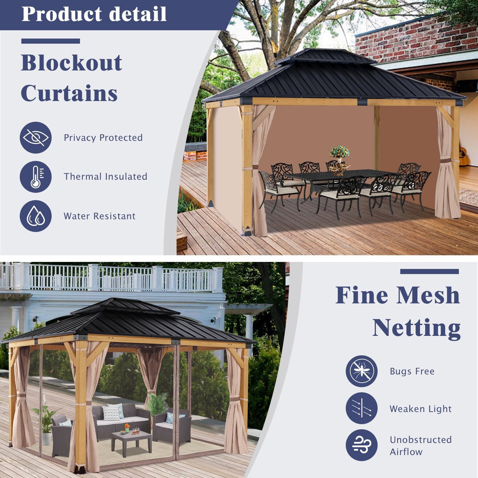 StarEcho TYXY1012 Wood-Resin-Gazebos - View #3