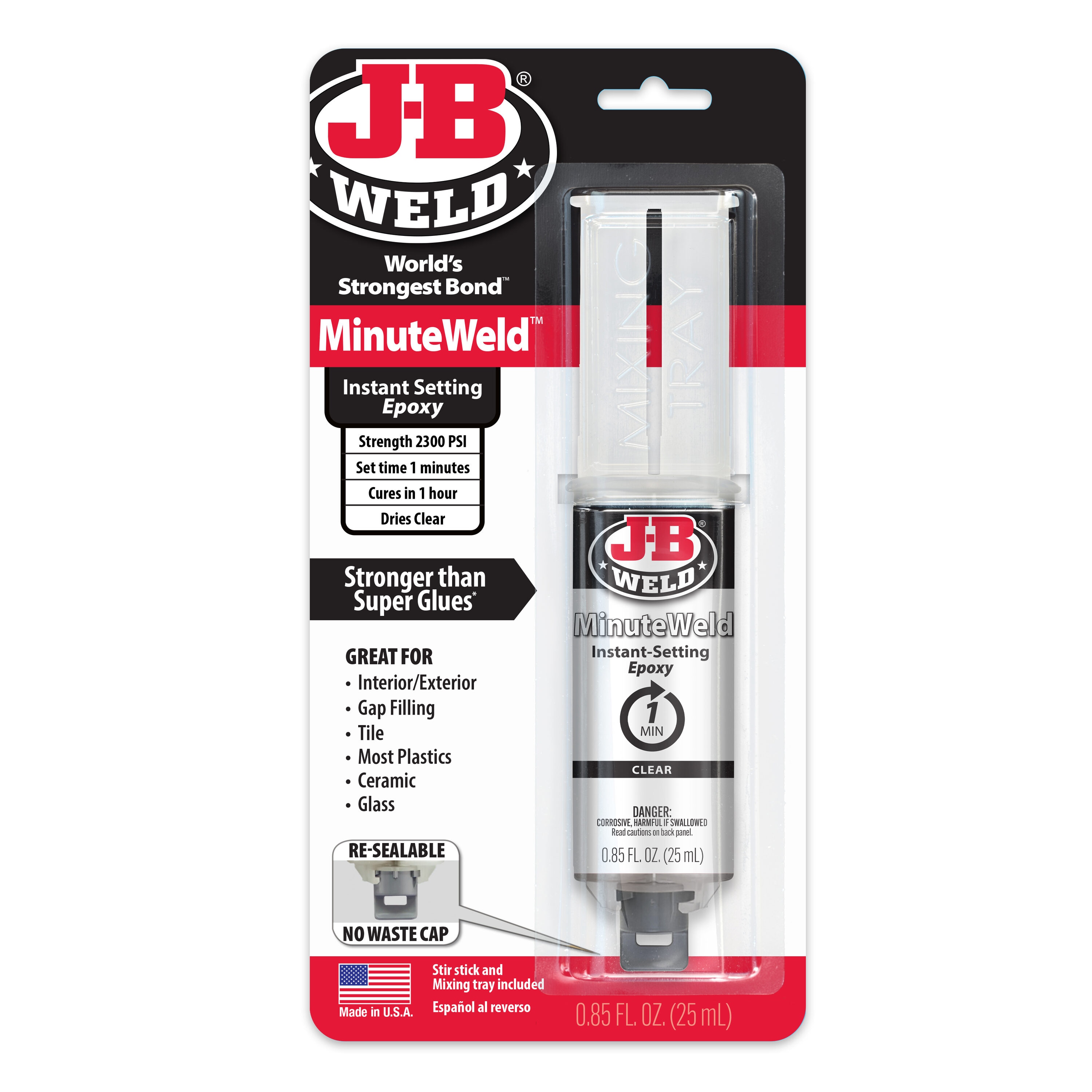 J-B WELD MinuteWeld Clear Epoxy Adhesive