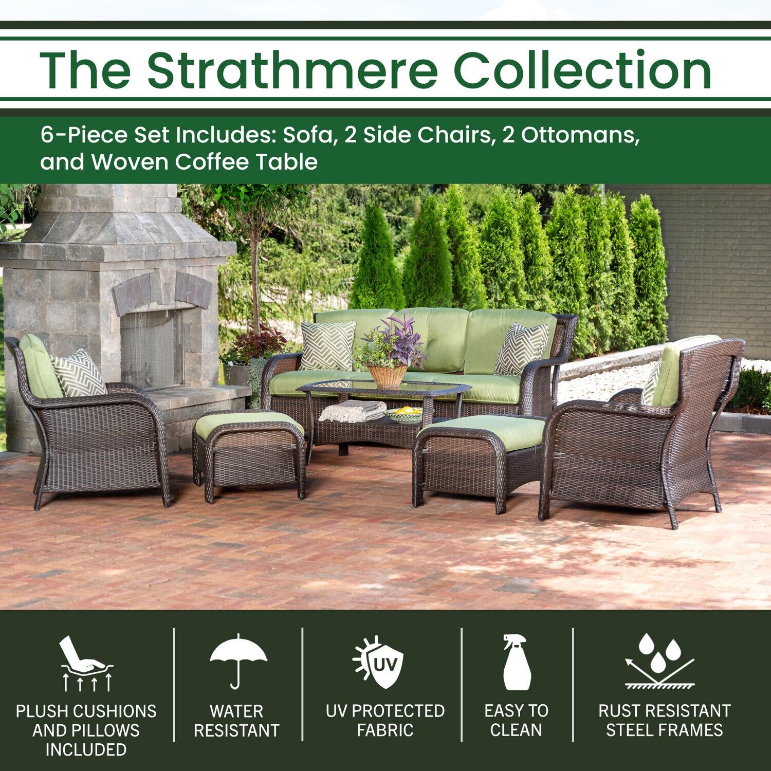 Cushion Set for Strathmere Outdoor Recliners - Hanover Home