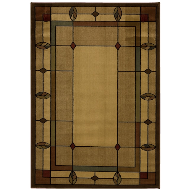 Mohawk Home Leaf Point 5 X 8 Brown, 8 X 10 Rug Meaning